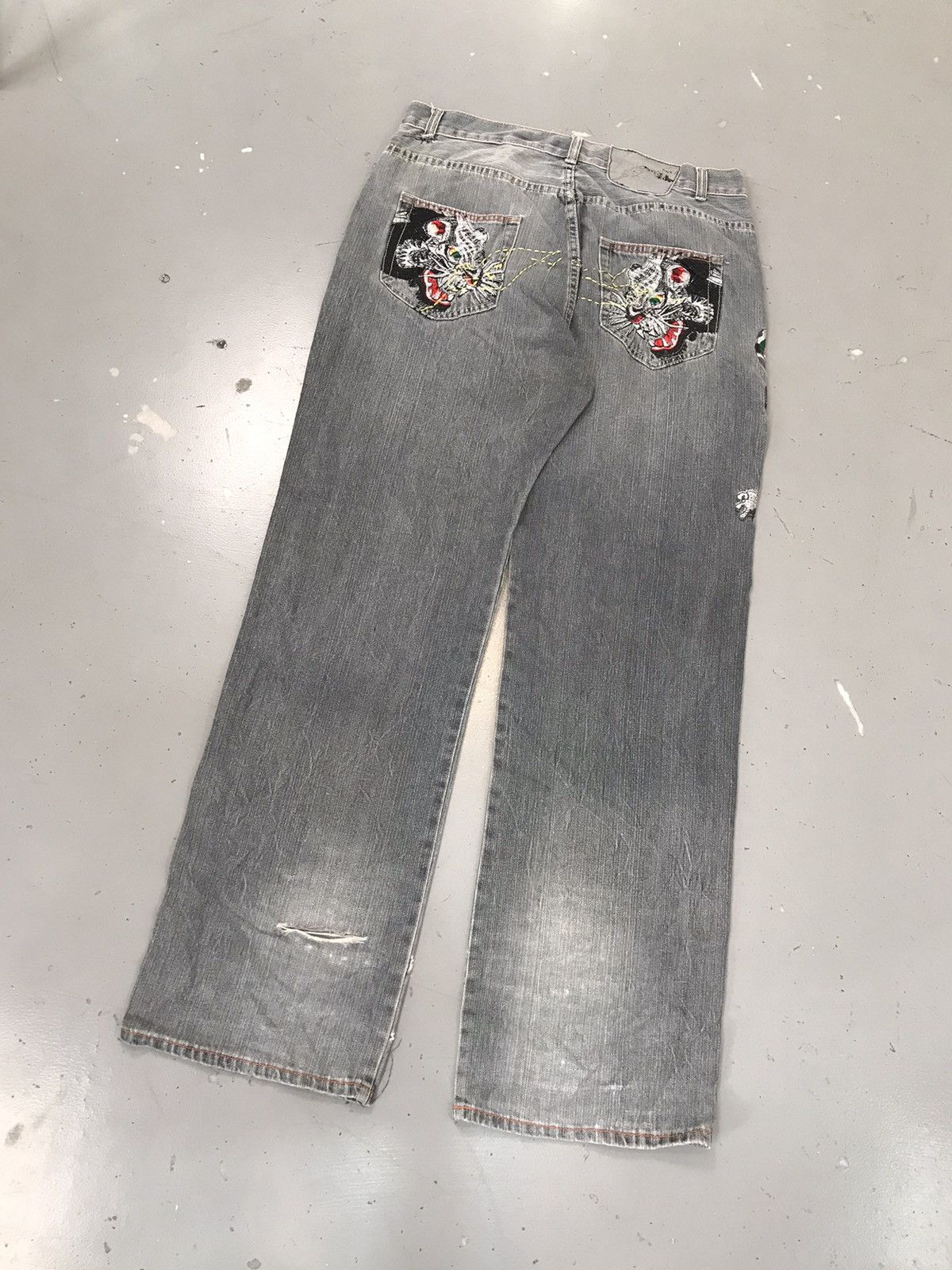 Ed Hardy × Vintage Vintage Edhardy crazy panther snake embroidered denim Size US 34 / EU 50 - 9 Thumbnail