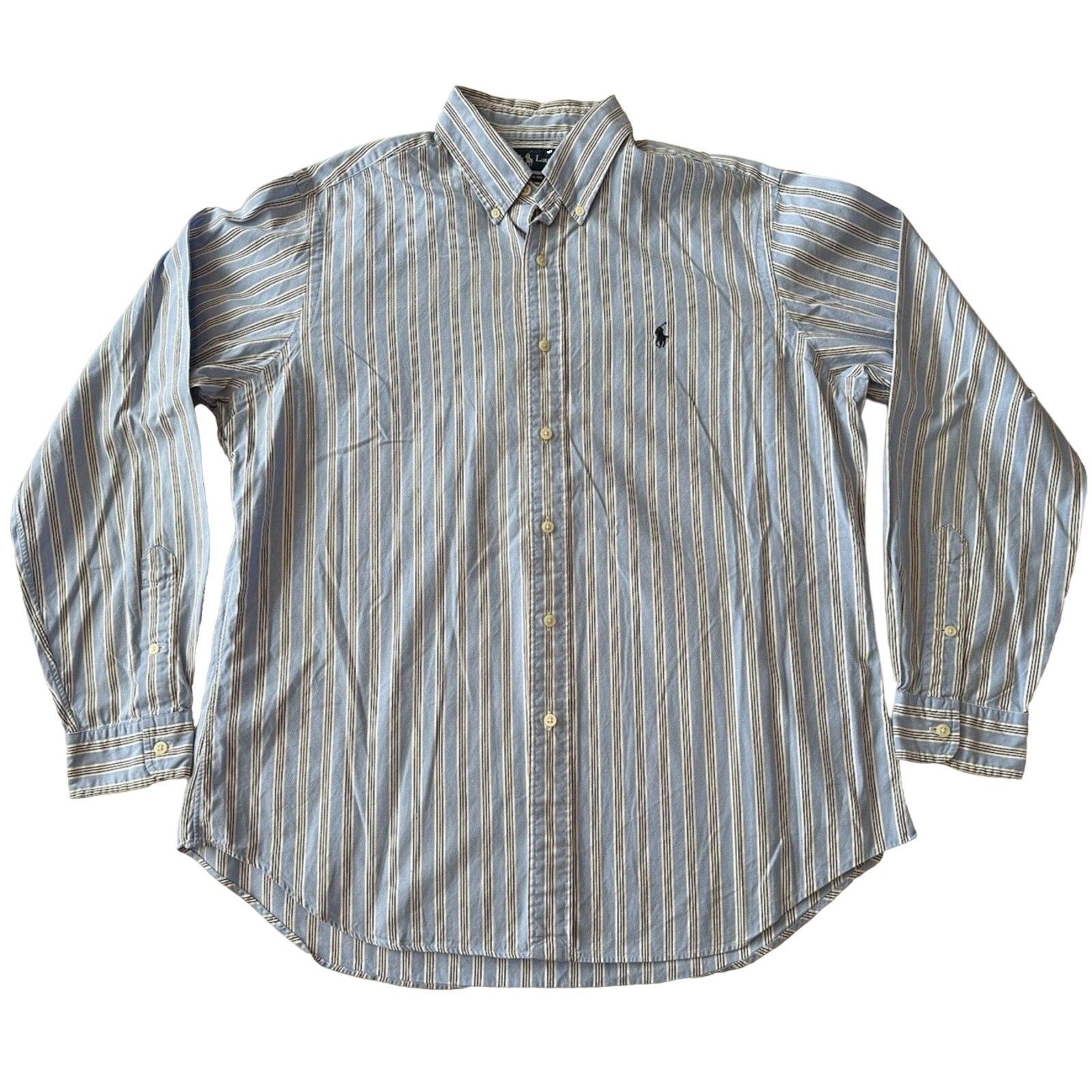Ralph Lauren Ralph Lauren Classic Button Large Blue White Stripe w/Pony Size US L / EU 52-54 / 3 - 1 Thumbnail