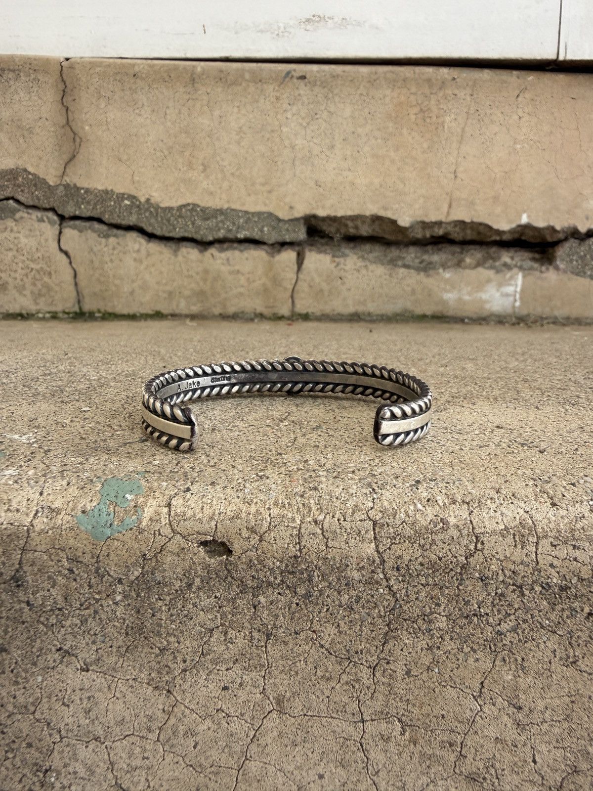 Sterling Silver Pearl Navajo Cuff Size ONE SIZE - 3 Thumbnail