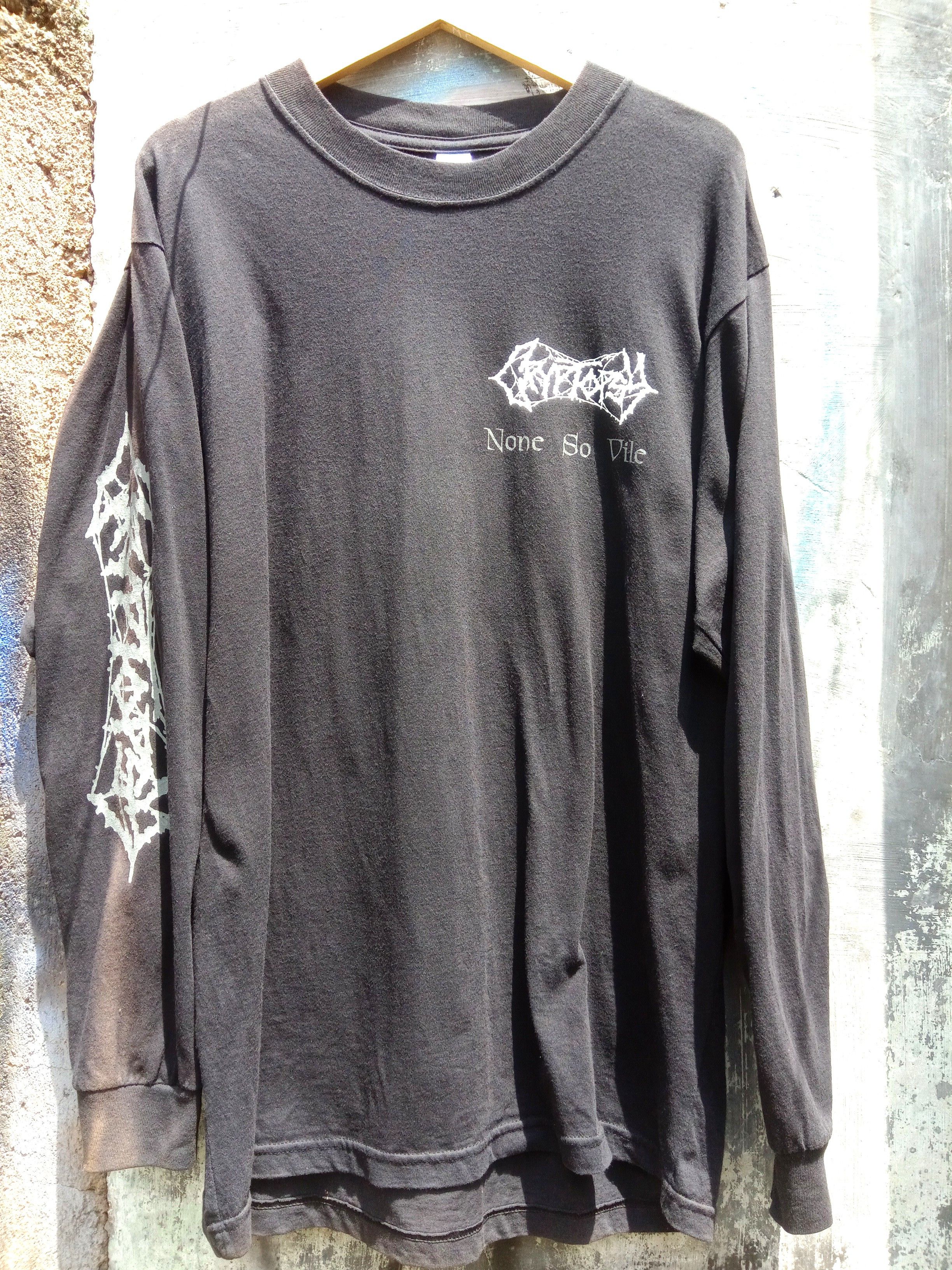 T-shirt Death Metal Cryptopsy – None So Vile, Vintage Années 90, Manches Longues XL