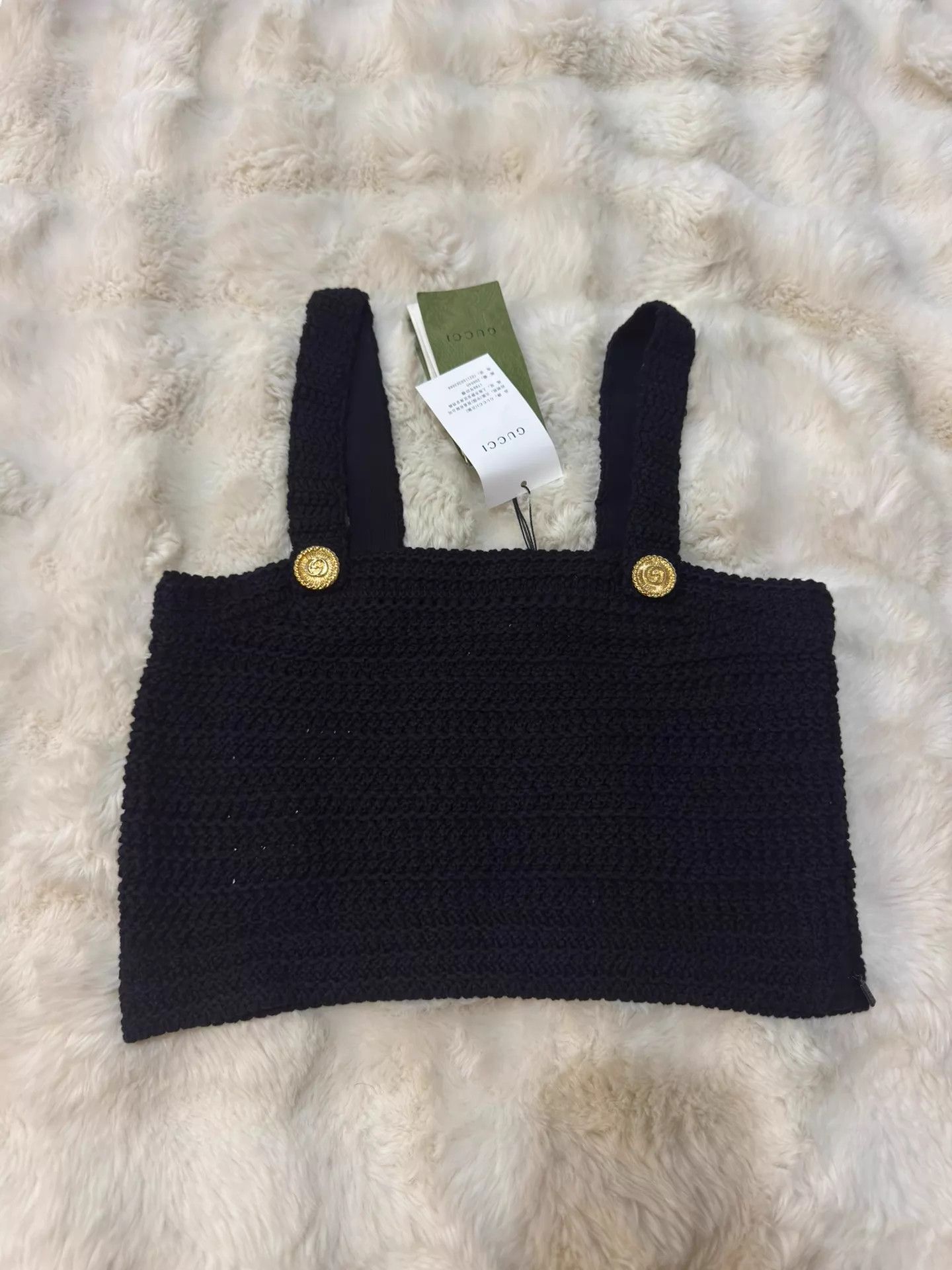 Gucci GUCCI Knit Camisole Black Gold Buckle S New w/ Tags Size S / US 4 / IT 40 - 3 Thumbnail