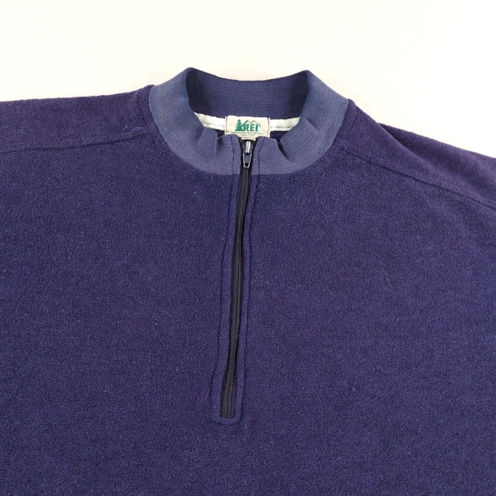 Vintage VINTAGE REI Sweater Mens XL Blue Towel Terry Pullover 1/4 Zip Outdoors 90s Mens XL Blue 90s REI Sweater Pullover Zippered Knit Shirt Size US XL / EU 56 / 4 - 2 Thumbnail