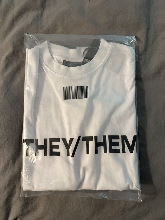 Vetements Vetements VTMNTS They/Them T-Shirt White Small Lil Uzi