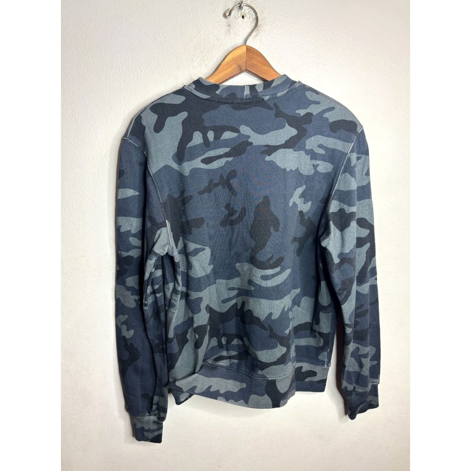 Sandro Sandro Camouflage Crew Neck Pullover Sweater Blue Mens Small 4139 Size US S / EU 44-46 / 1 - 5 Thumbnail