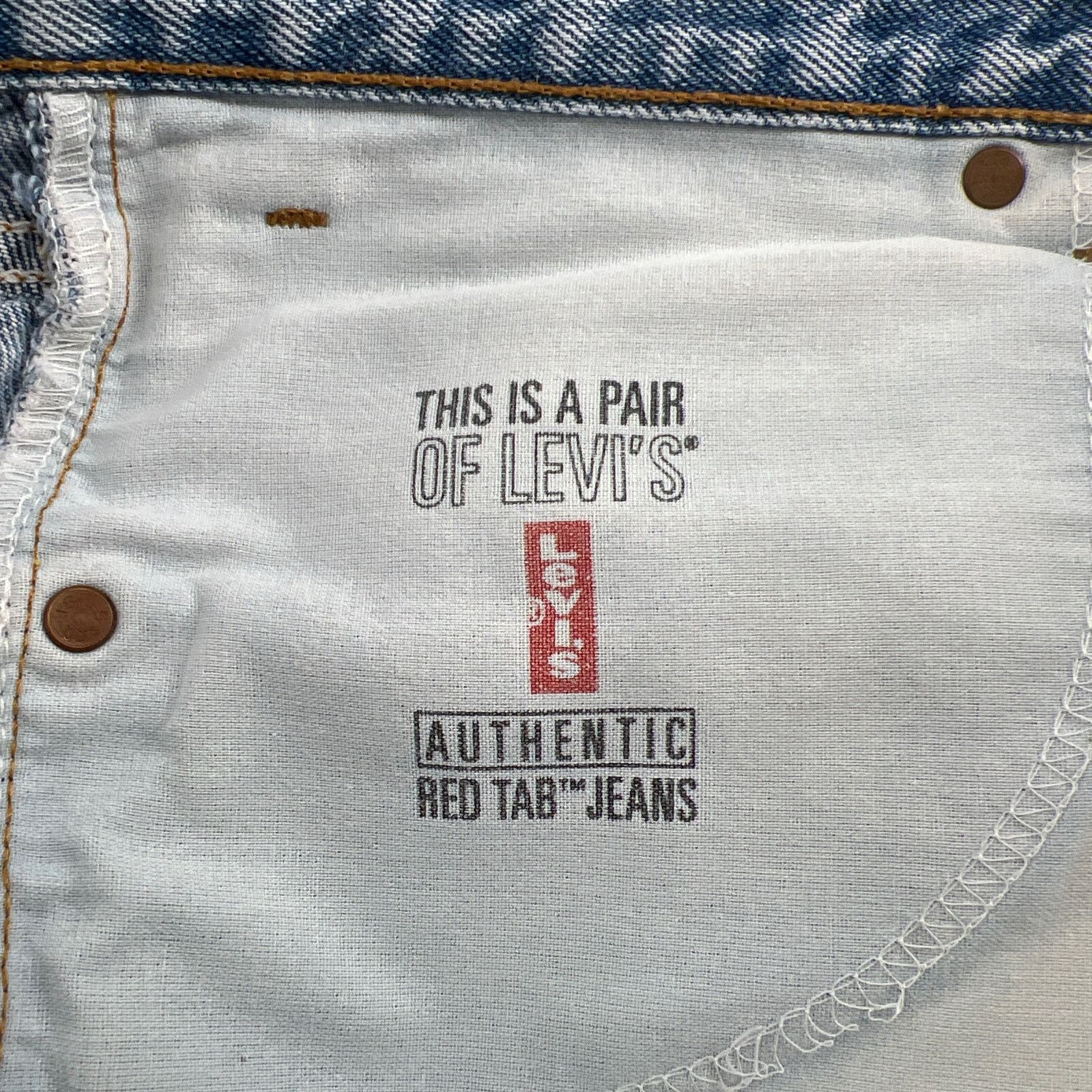 Levi's Levis vintage distressed straight leg jeans Size US 35 - 3 Thumbnail