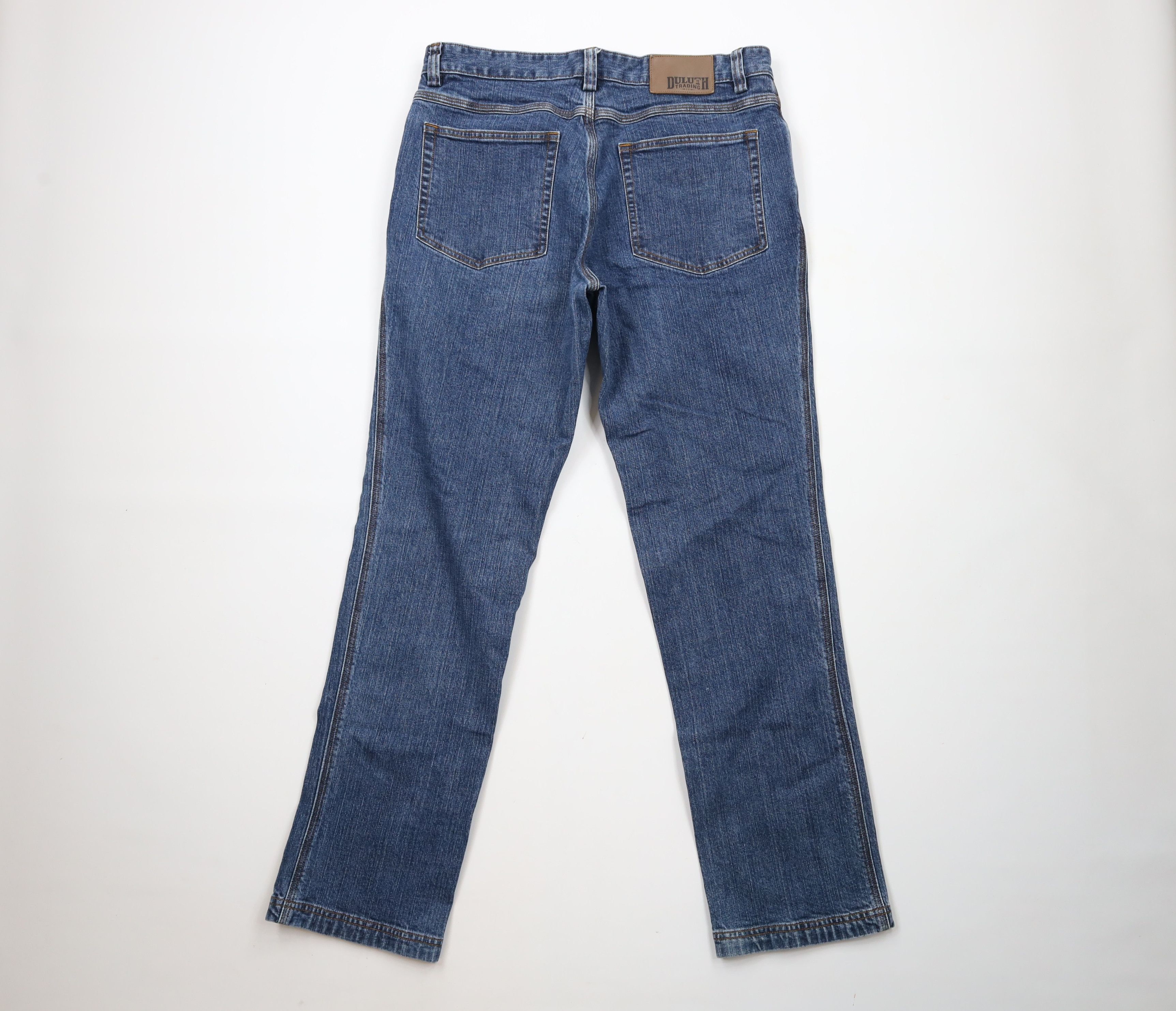 Duluth Trading Company × Vintage Duluth Trading Co Fit Flex Ballroom Workwear Denim Jeans Size US 34 / EU 50 - 9 Thumbnail