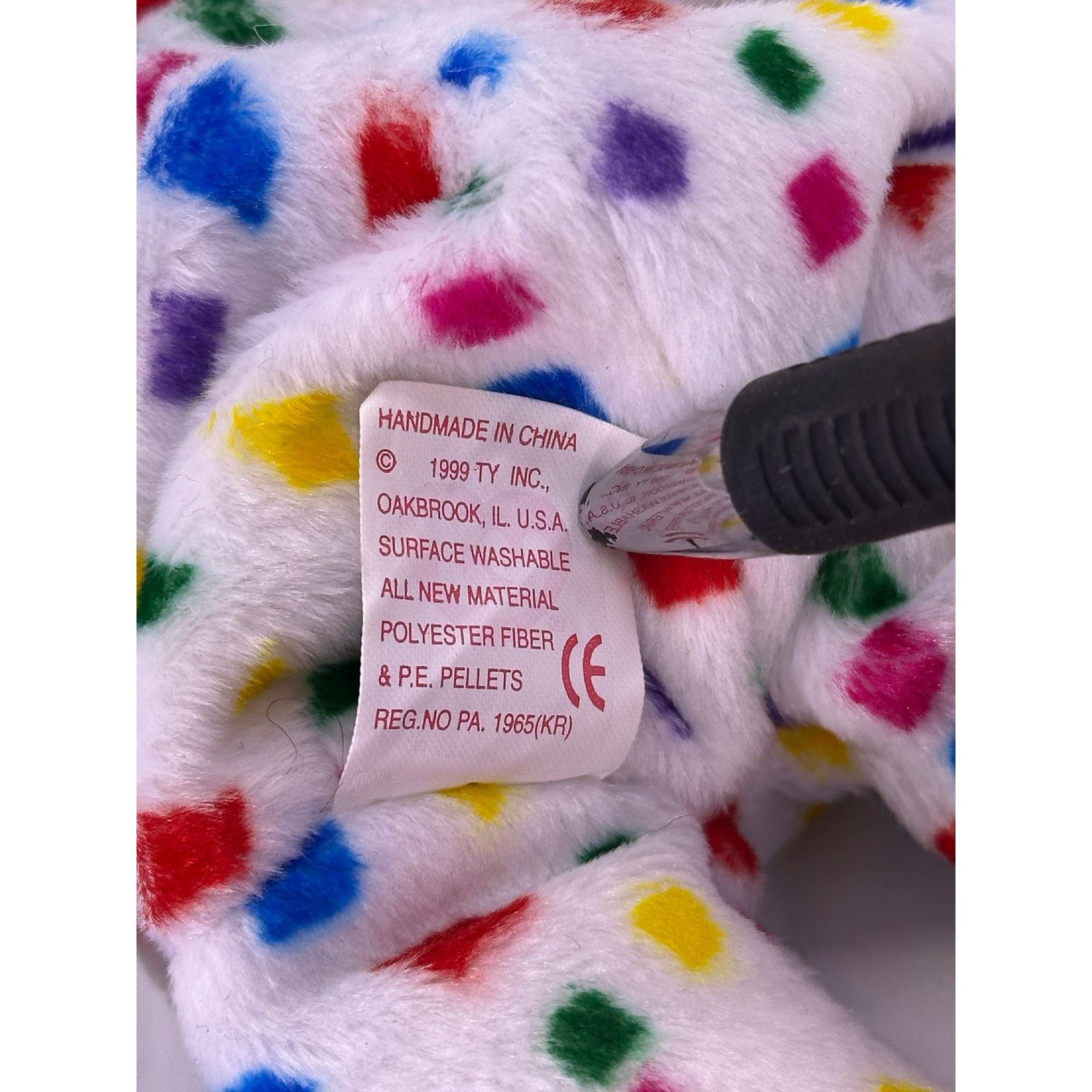 & Other Stories Vintage 1999 Ty 2K Beanie Babies Collection Confetti Bear Size ONE SIZE - 9 Thumbnail