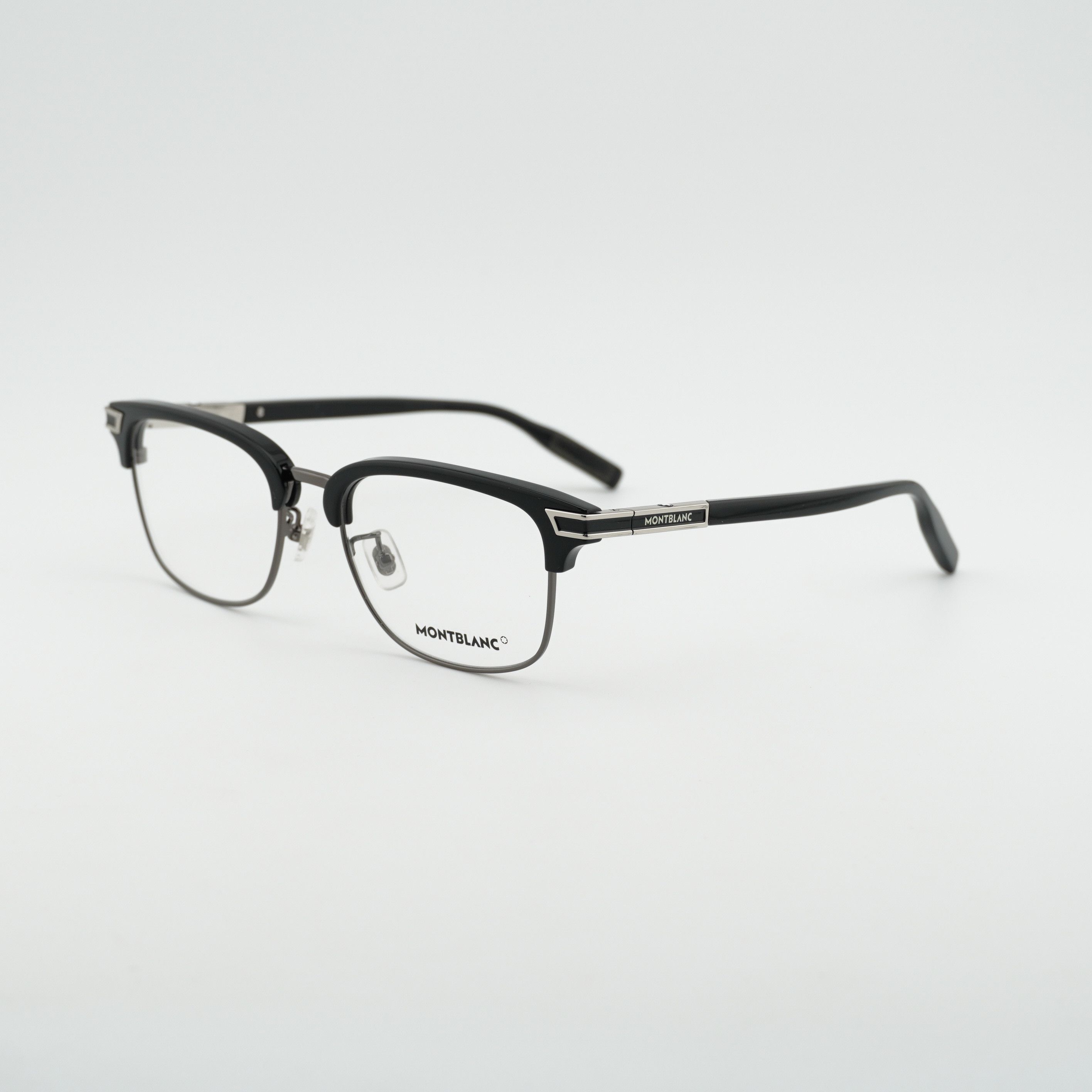 Montblanc Montblanc MB0043O 001 Eyeglasses Shiny Black 53mm Rectangle Size ONE SIZE - 1 Thumbnail