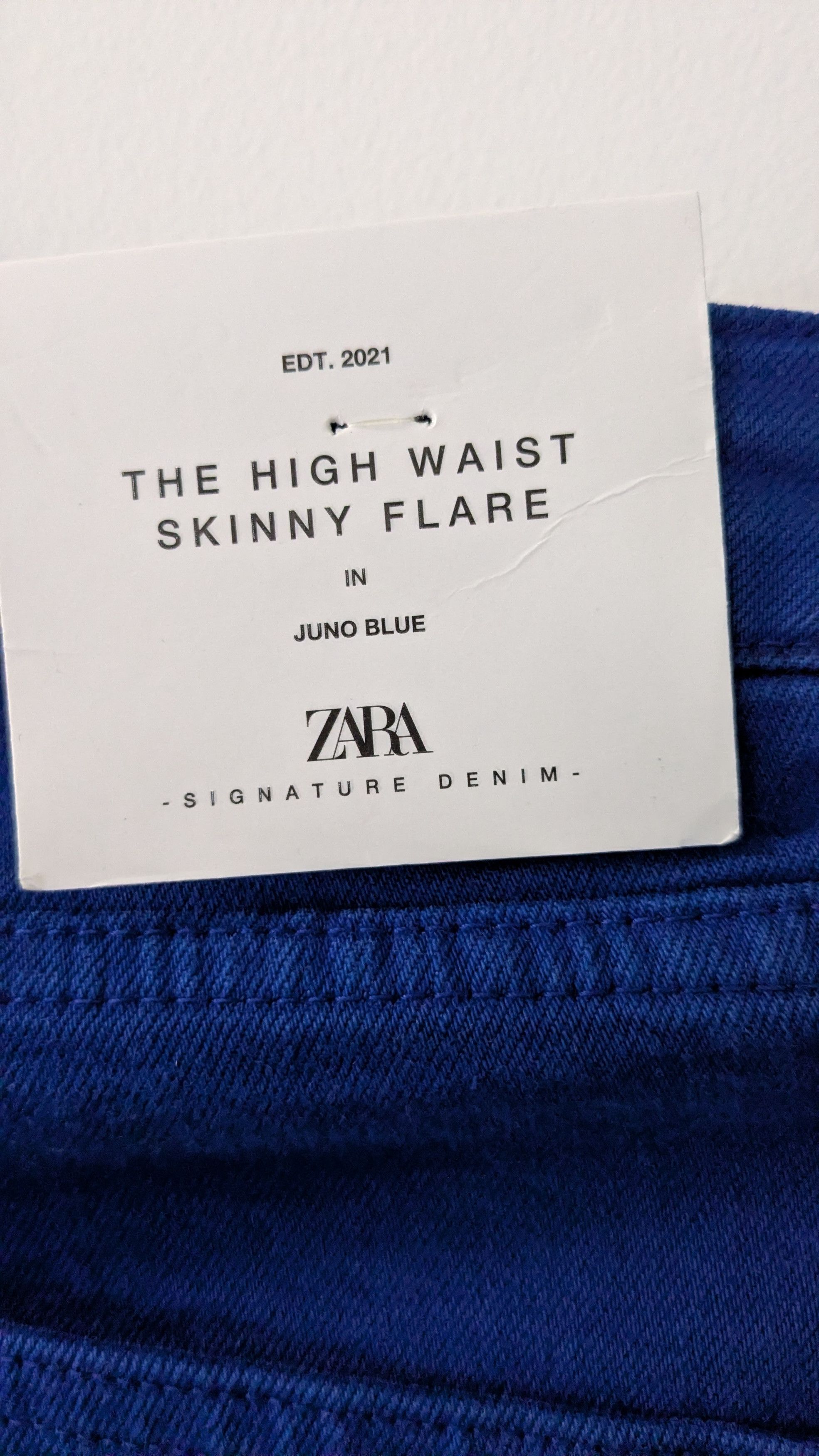 Zara Zara High Rise Skinny Flare Boot Cut jeans in Juno Blue Size 26" / US 2 / IT 38 - 5 Thumbnail