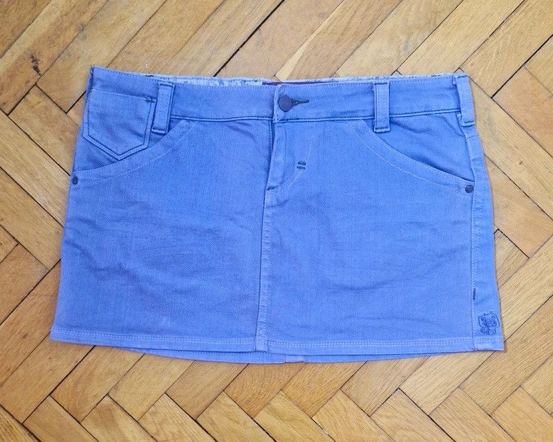 vintage purple denim mini skirt y2k 2000s goth grunge