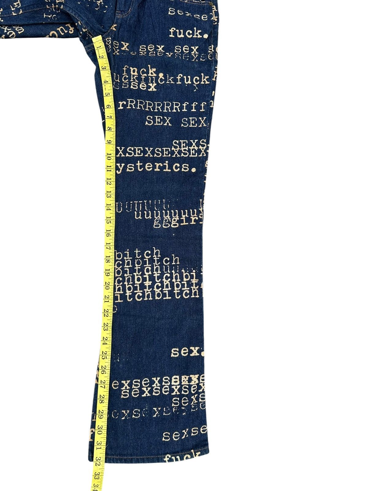 Hysteric Glamour Flare Hysteric Glamour Bitch Fuck Sex Rare Denim ☠️☠️ Size US 28 / EU 44 - 18 Thumbnail