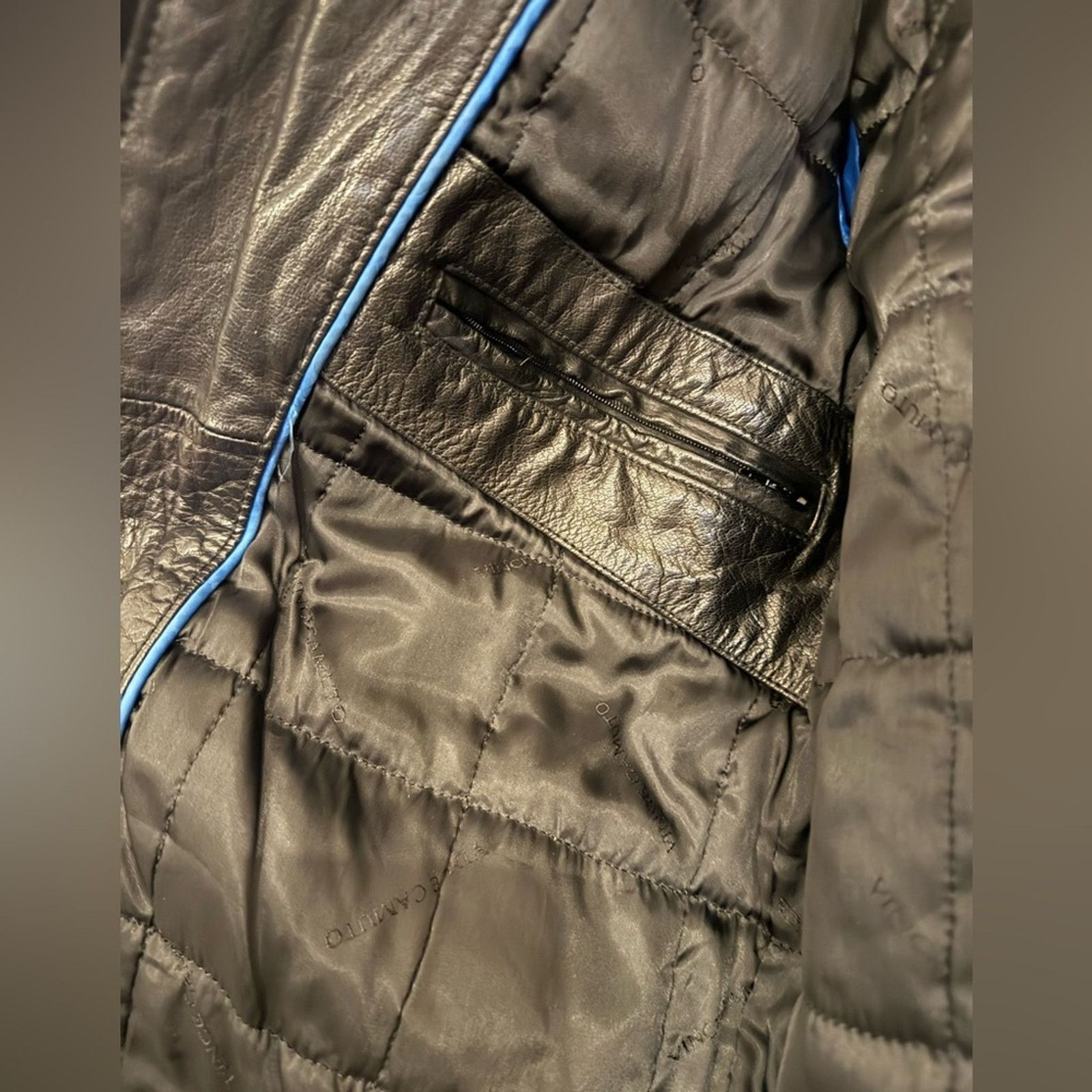 Vince Camuto Vince Camuto Mens Motorcycle Jacket Leather Size US S / EU 44-46 / 1 - 11 Thumbnail
