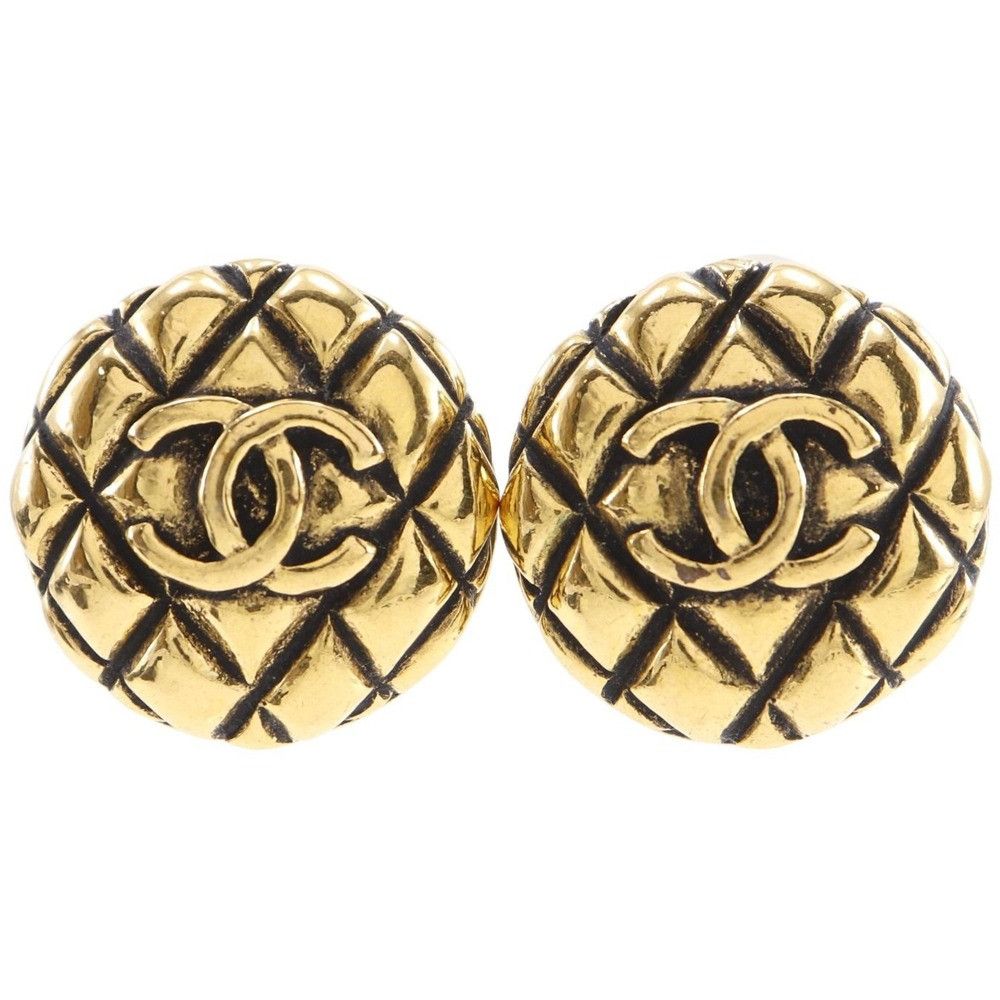 Chanel Chanel Chanel Coco Mark Matelasse Earrings Metal Earrings DUTY FREE for USA Size ONE SIZE - 1 Thumbnail