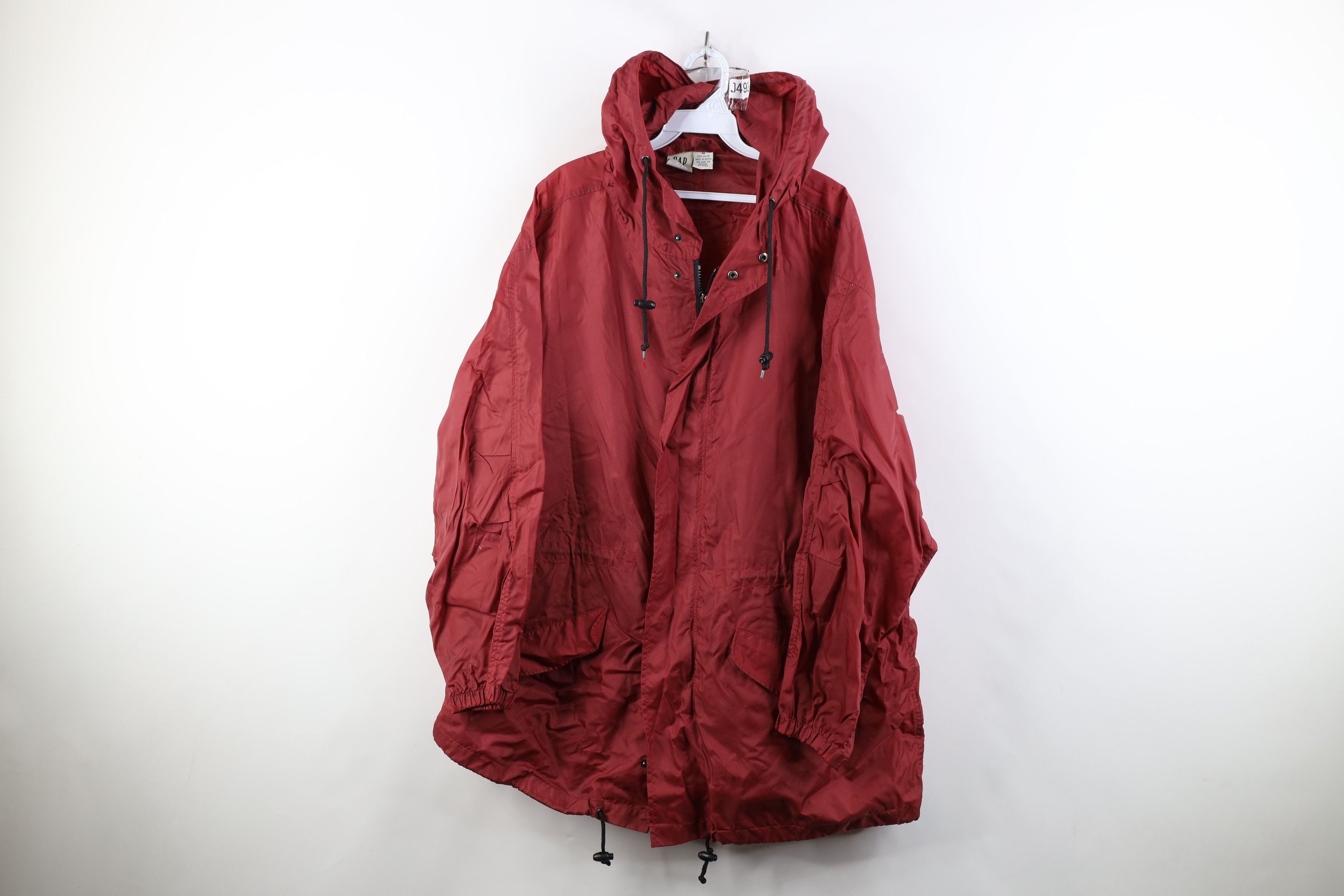 Gap Vintage 90s Gap Full Zip Hooded Windbreaker Parka Jacket Red Size US M / EU 48-50 / 2 - 1 Thumbnail