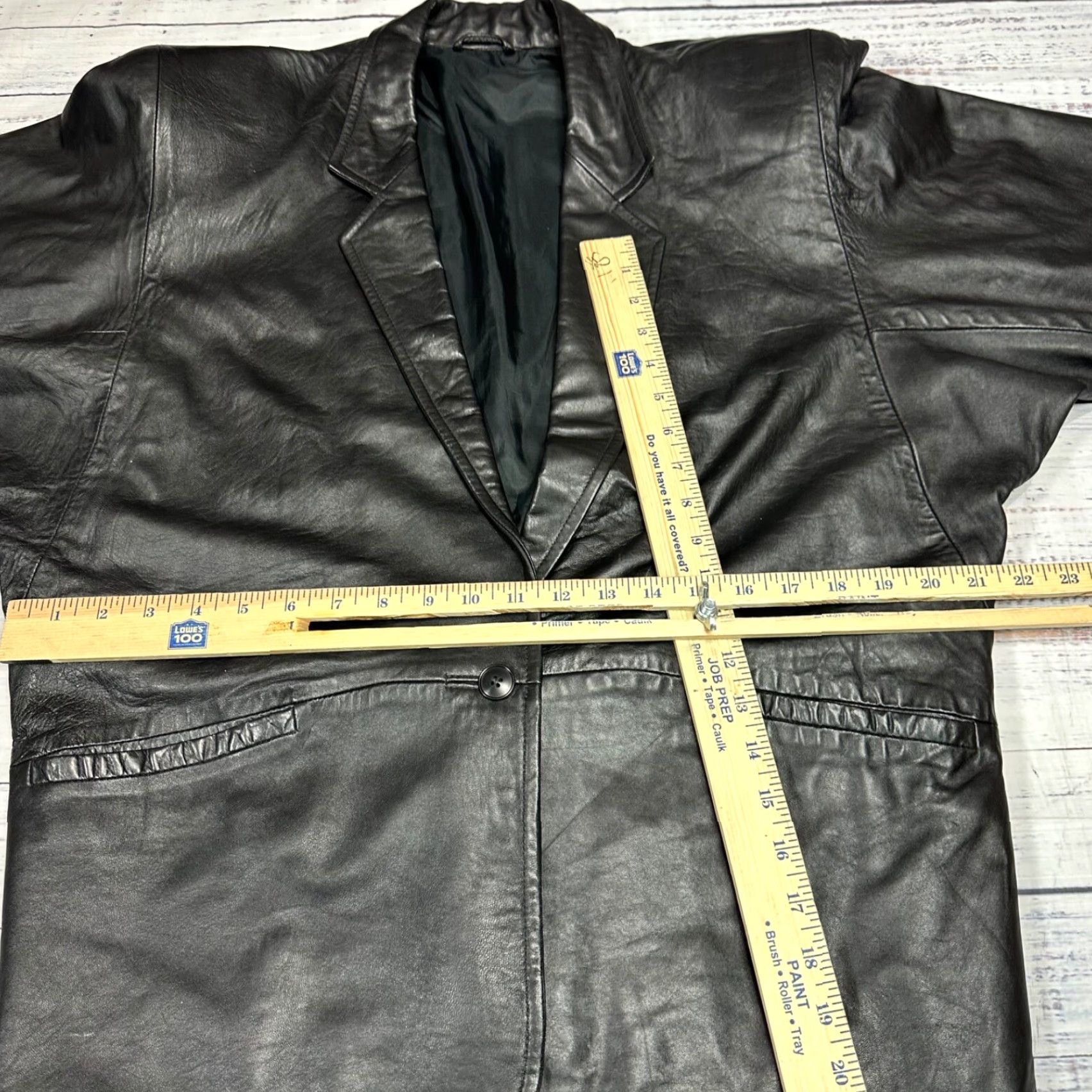 Vintage Womens Black Leather Jacket L Blazer Jacket Womens Leather Blazer L Black Shirt/Hoodie? Size L / US 10 / IT 46 - 3 Thumbnail