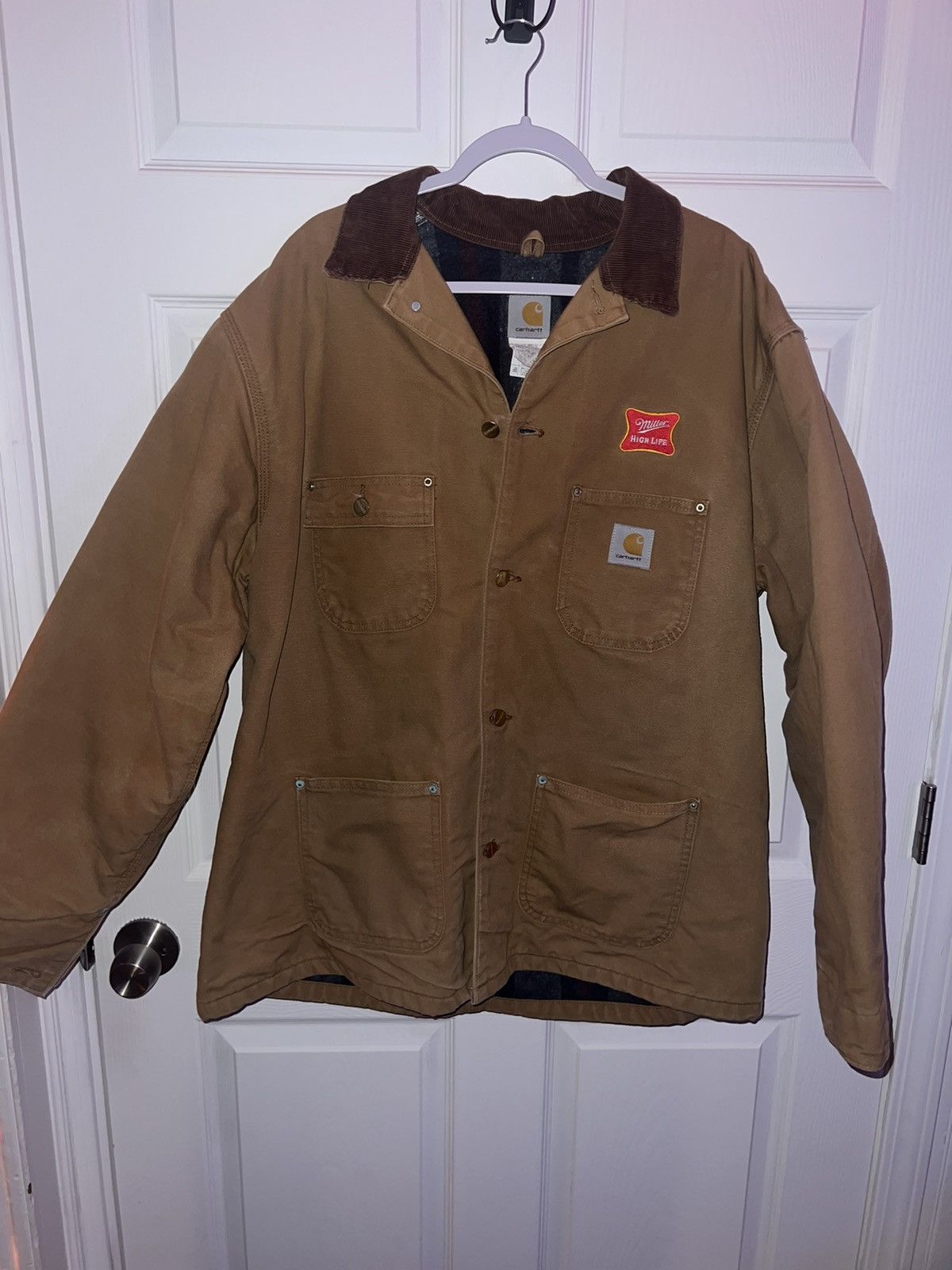 image of Carhartt X Miller High Life Tan Jacket in Brown Tan, Men's (Size XL)