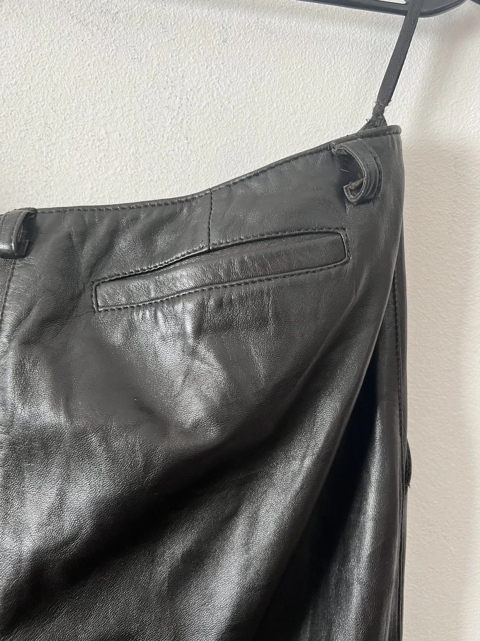 Prada High Quality Leather Pants Size 26" / US 2 / IT 38 - 9 Thumbnail