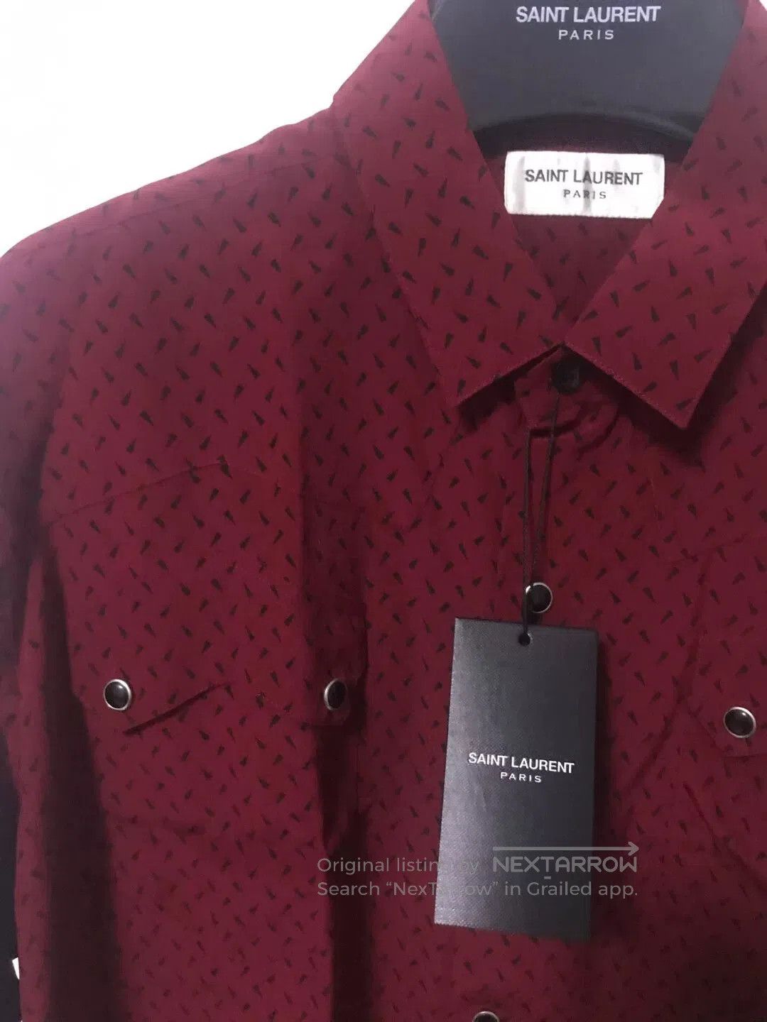 Saint Laurent Paris Saint Laurent Red Silk Shirt. Size S / US 4 / IT 40 - 2 Thumbnail