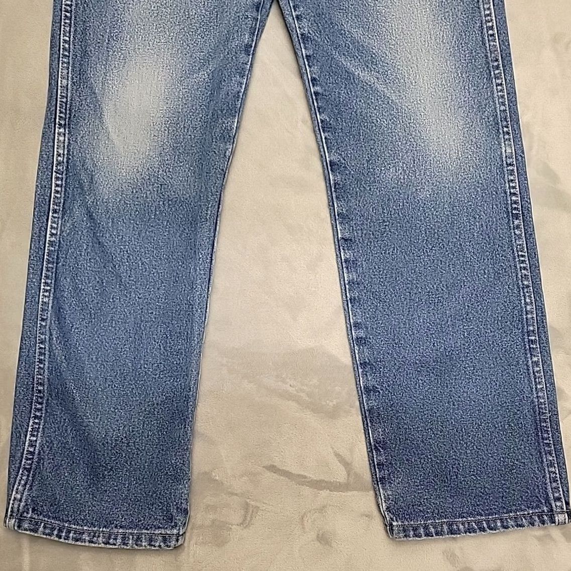 Wrangler Wrangler Jeans Mens 32 Blue Men 32x30 Faded Whiskered Denim Cowboy Western 1013MWZ Size US 32 / EU 48 - 2 Thumbnail