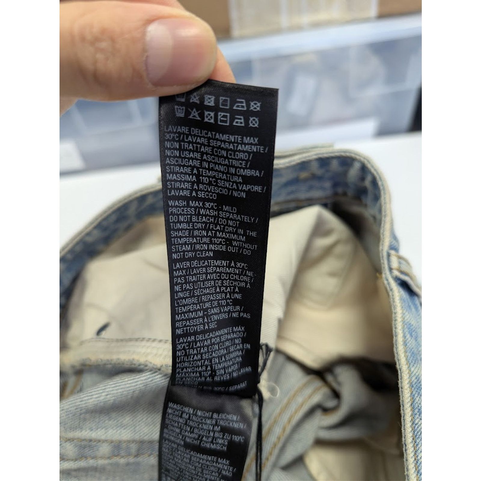 Balenciaga o1rshd1 Flared Denim Pants in Light Indigo/Madder Size US 33 - 17 Thumbnail