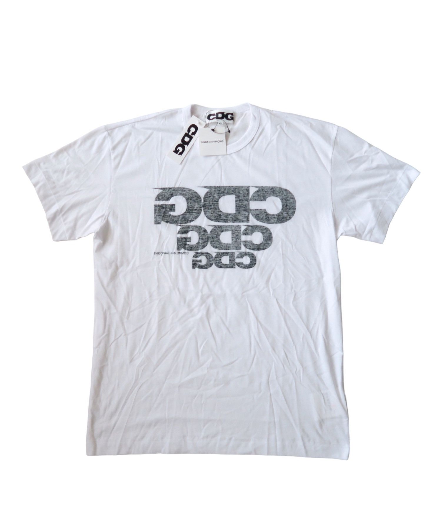 Comme des Garcons Comme des Garcons CDG Triple Logo Print T-Shirt Size US XXL / EU 58 / 5 - 2 Thumbnail