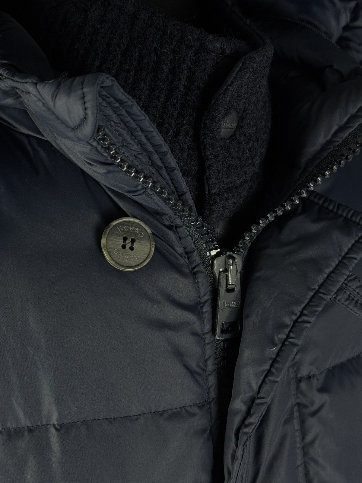 Herno HERNO Mens Polar-Tech Jacket Down Puffer Dark Blue 50 Size US M / EU 48-50 / 2 - 10 Thumbnail