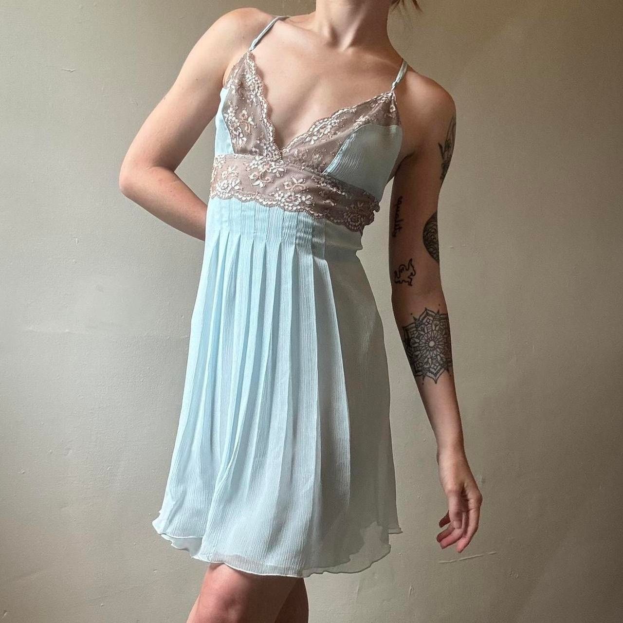 Victoria's Secret Victoria's Secret Light Blue Lingerie Slip Dress Medium Size M / US 6-8 / IT 42-44 - 1 Thumbnail