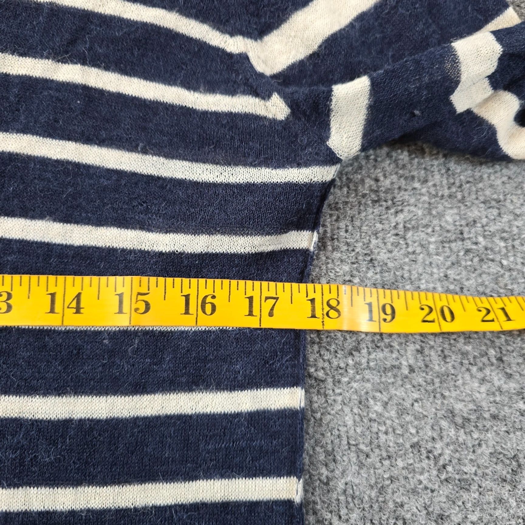Joie Joie Sweater Womens Large Blue Alpaca Striped Pockets Lightweight Cardigan Knit V-Neck Regular Sleeve Long Fall Spring Winter Jeans? Size L / US 10 / IT 46 - 6 Thumbnail