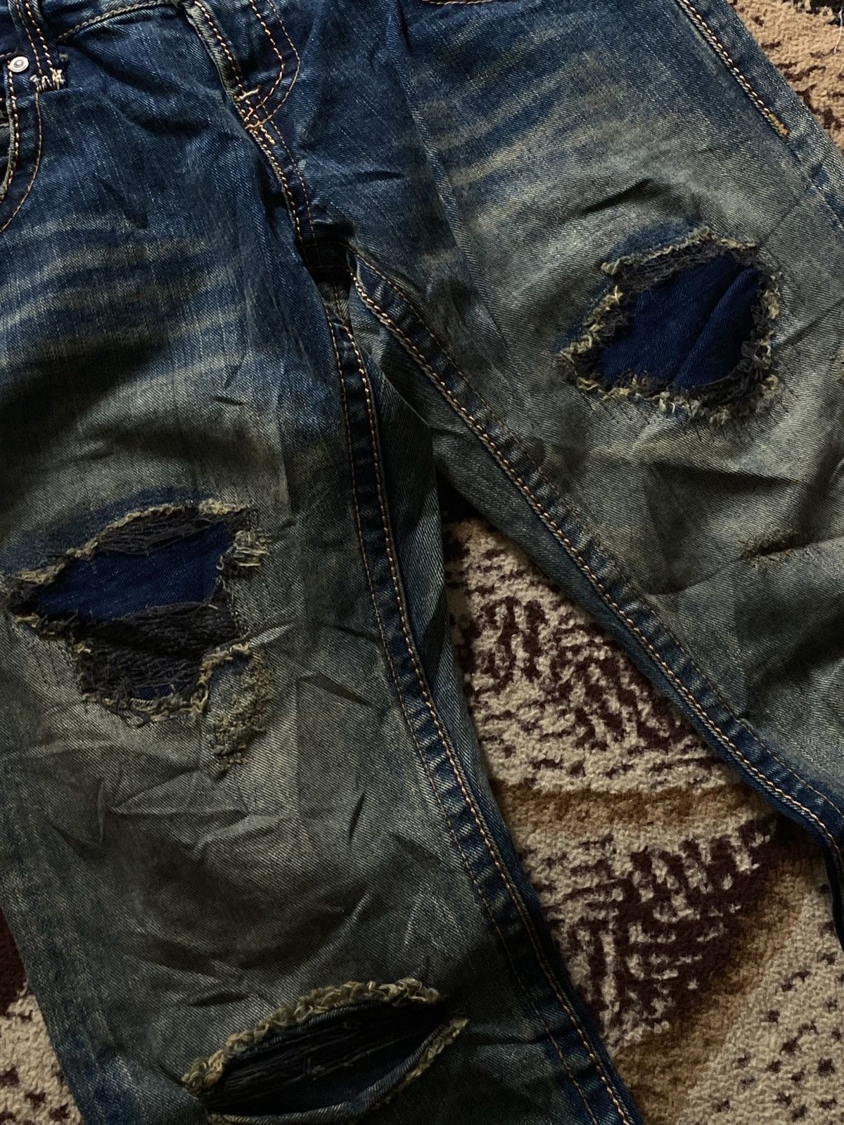 If Six Was Nine Mudwash Distressed Japanese Denim Size US 31 - 5 Thumbnail