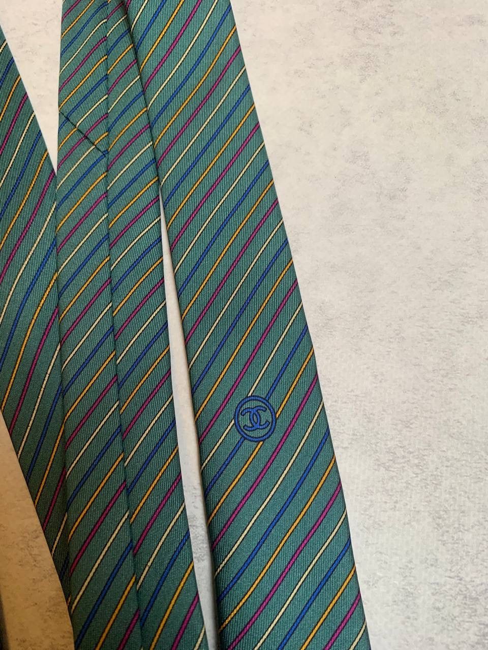 Chanel 90S Silk Tie Vintage Size ONE SIZE - 4 Thumbnail