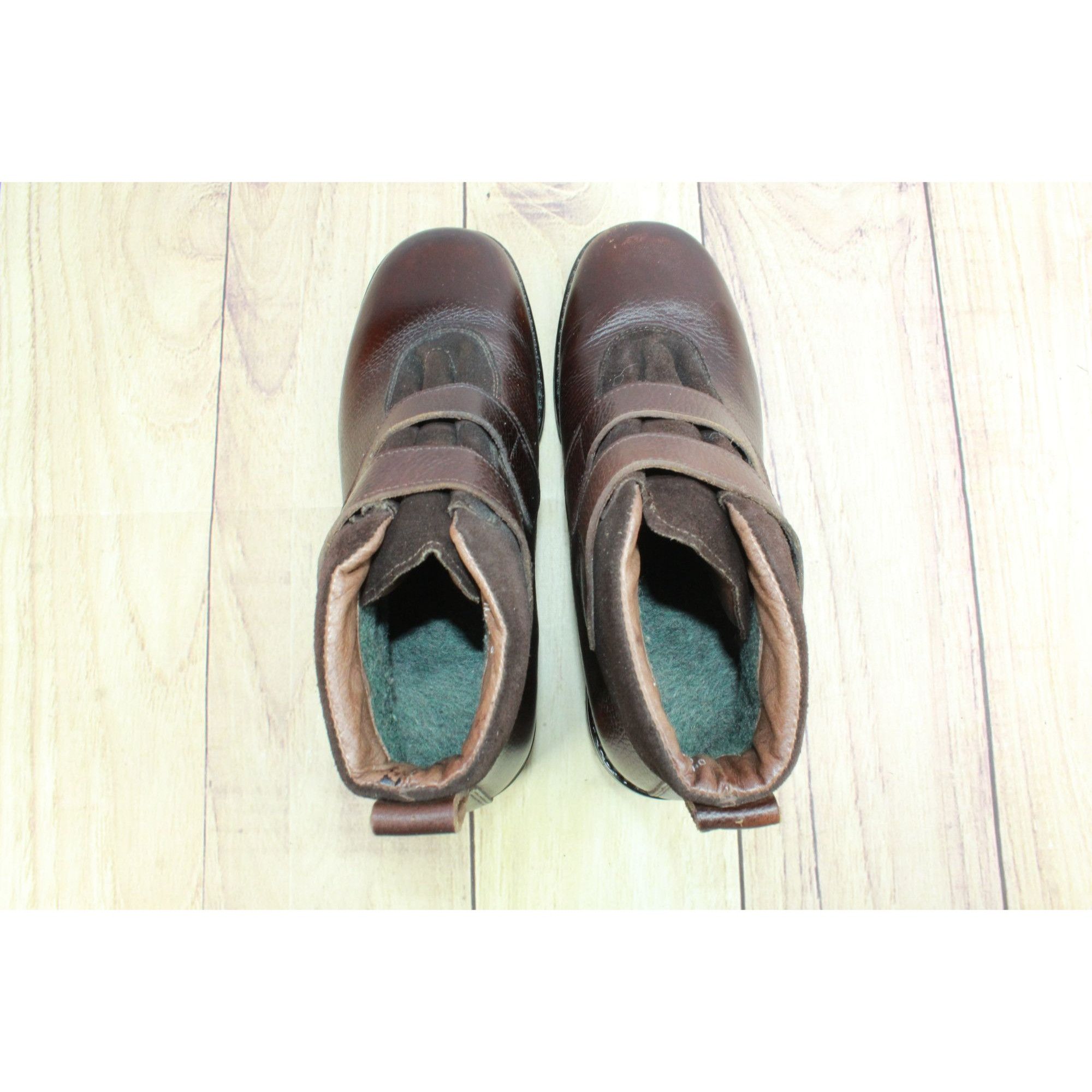 L.L. Bean × Leather LL Bean Leather Hook Loop Lug Sole Wool Lined Ankle Booties Size US 10 / IT 40 - 7 Thumbnail