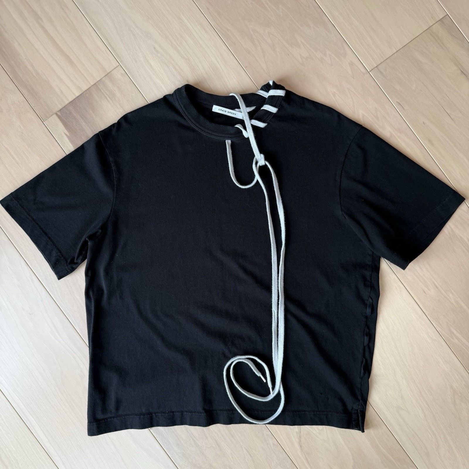 Craig Green Craig Green Laced Shirt Small Black New York Streetwear Size US S / EU 44-46 / 1 - 2 Thumbnail