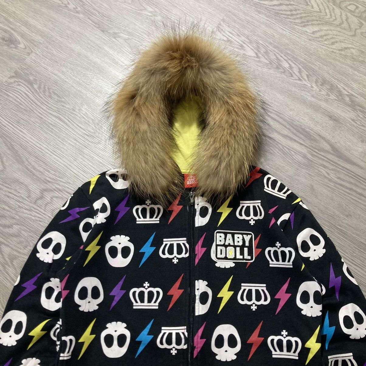 Hysteric Glamour 2000s Baby Doll All Over Print Logo Fur Ziphoodie Black Lgb Size US M / EU 48-50 / 2 - 2 Thumbnail