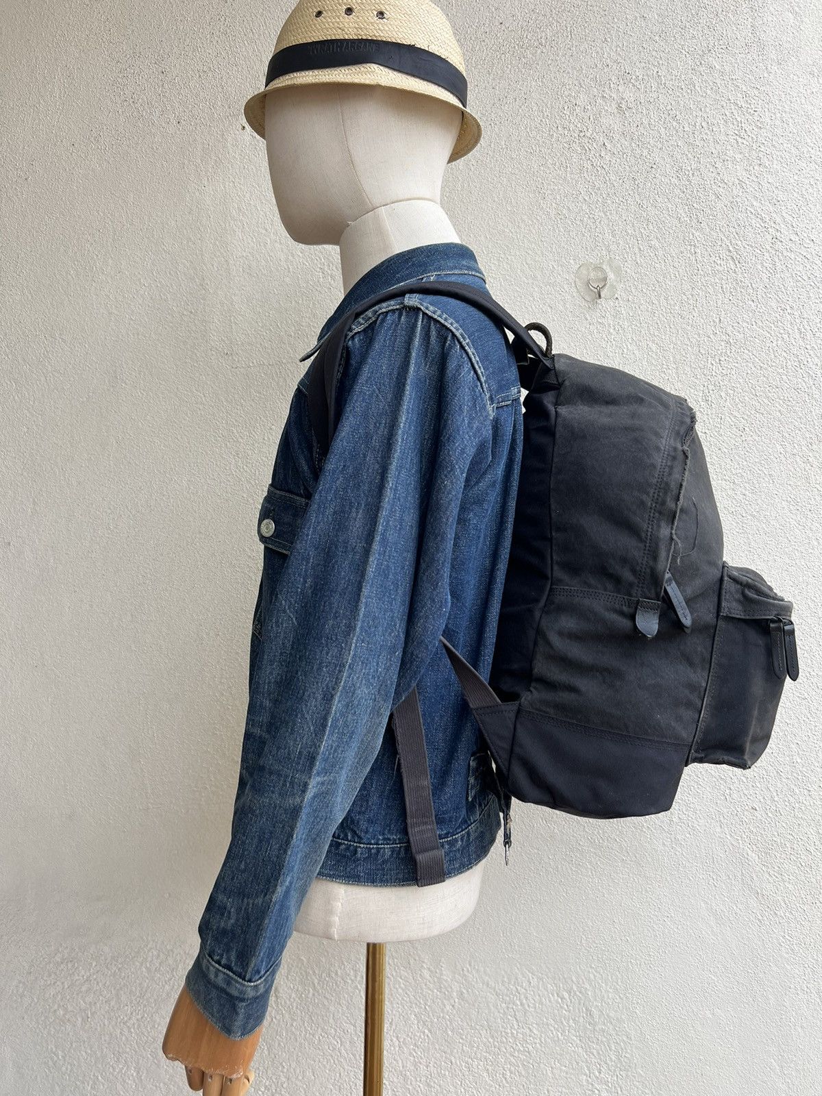 Porter Vintage Porter Distress Yoshida Sun Fade Black Backpack Bag Size ONE SIZE - 5 Thumbnail