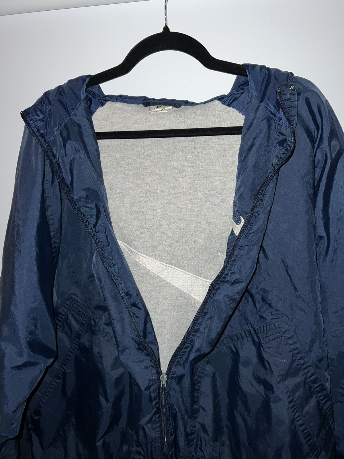 Nike × Vintage Vintage 90s Nike Windbreaker Jacket Blue Size US L / EU 52-54 / 3 - 7 Thumbnail