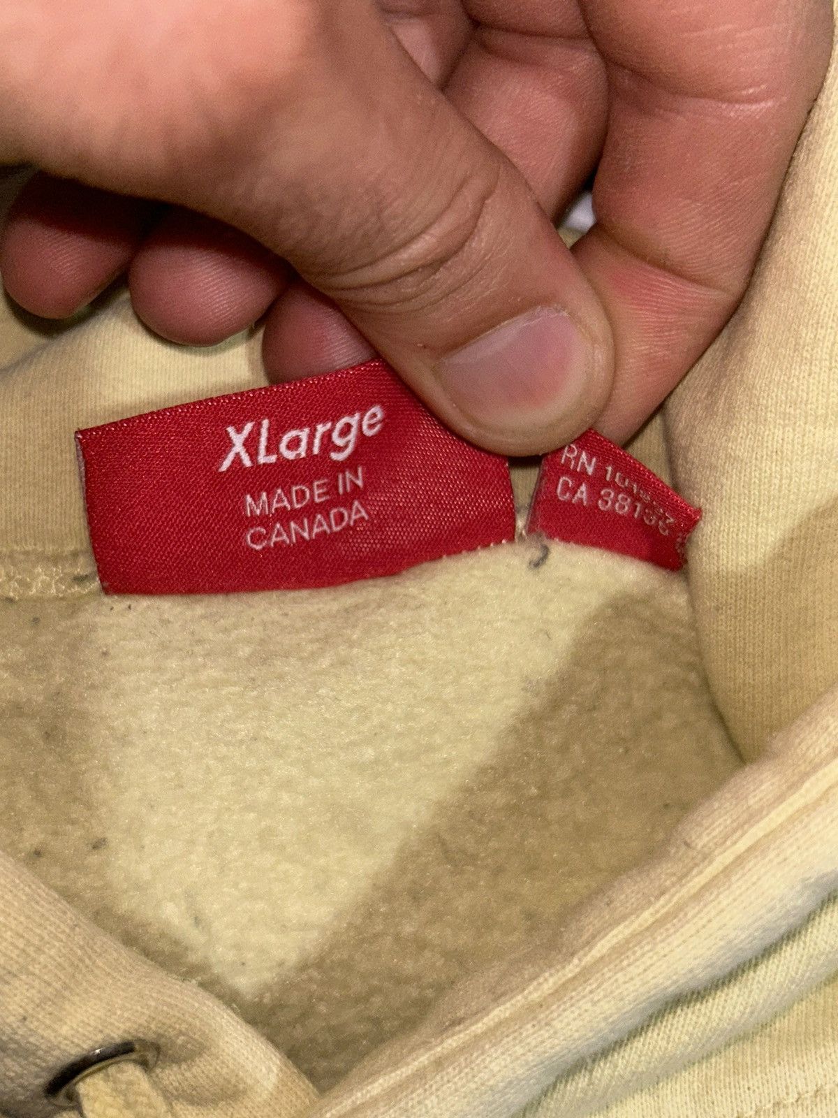Supreme Supreme Small Box Logo Hooded Sweatshirt Light Yellow SS23XL Size US XL / EU 56 / 4 - 4 Thumbnail