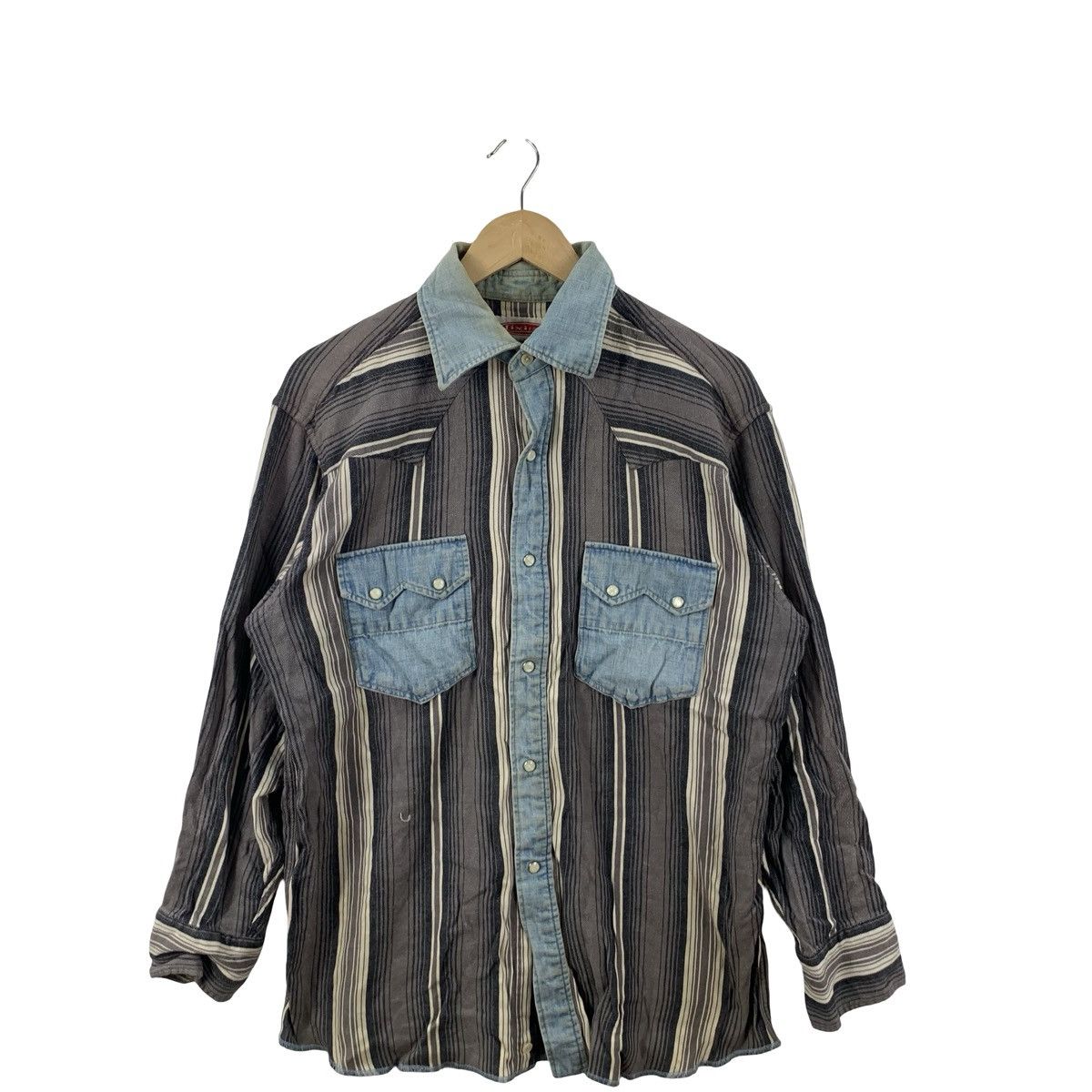 Vintage Vintage PANEL TWO-TONE Patchwork Western Style Button-Up Size US L / EU 52-54 / 3 - 5 Thumbnail