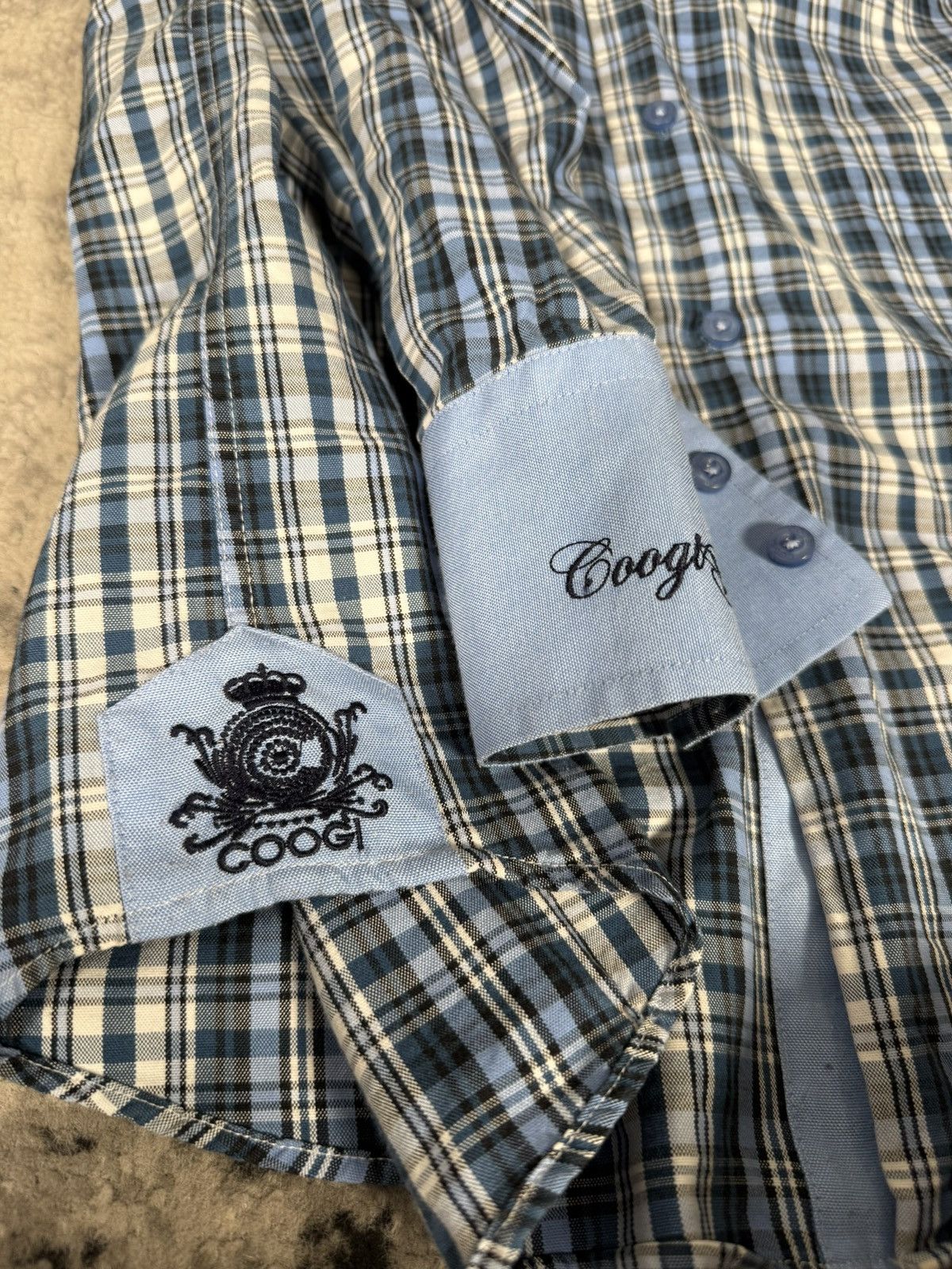 Coogi Vintage Coogi Checkered Embroidered Button Up Shirt Size US M / EU 48-50 / 2 - 8 Thumbnail