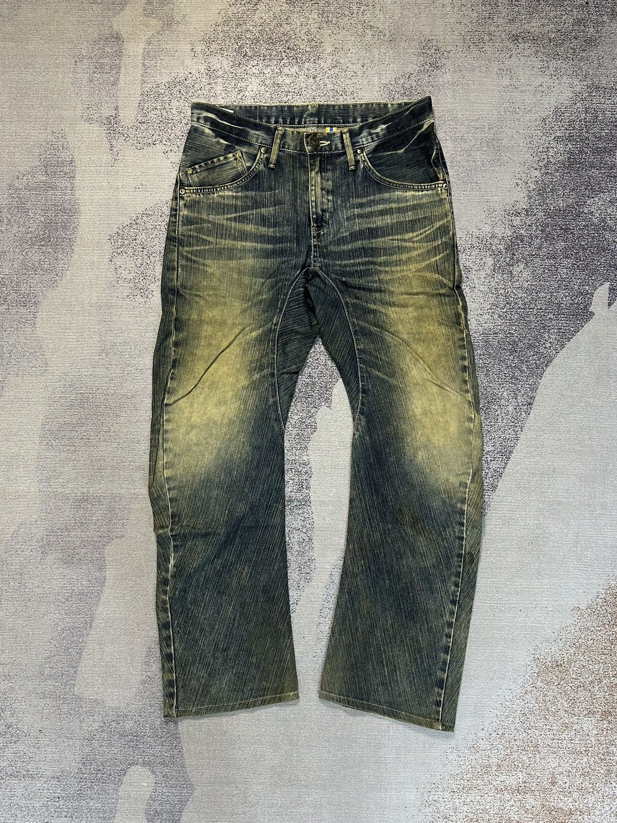Kapital 2000s Edwin XV Function Curve Leg Mud Washed Jeans Size US 30 / EU 46 - 1 Thumbnail