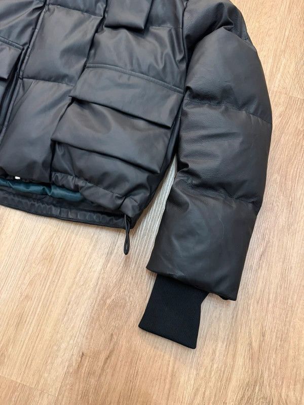Maniere De Vior Maniere De Voir Wrap Neck Puffer Jacket Vegan Leather 4 M Size L / US 10 / IT 46 - 4 Thumbnail