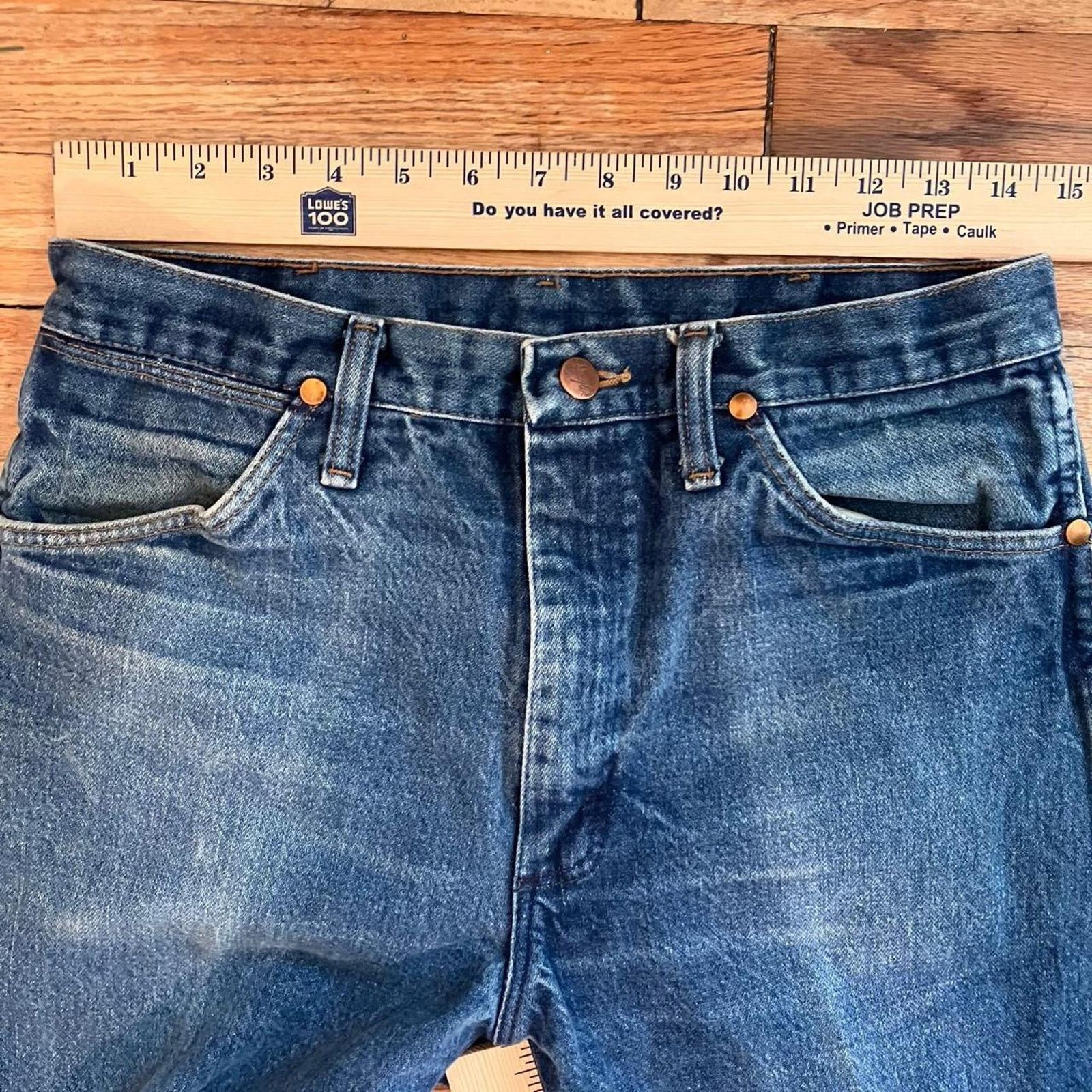 Vintage × Wrangler Vintage 80s Wrangler Blue Denim Jeans Cowboy Workwear Size US 33 - 6 Thumbnail
