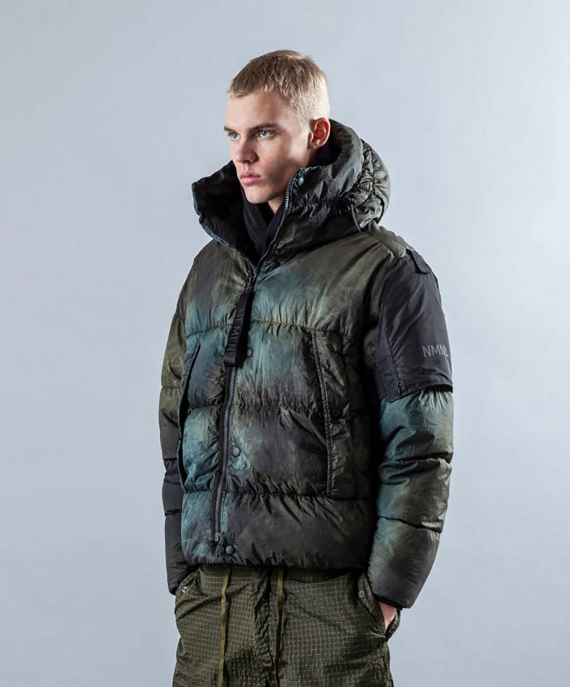 image of Nemen Tawa Tie Dye Down Jacket in Green, Men's (Size XL)
