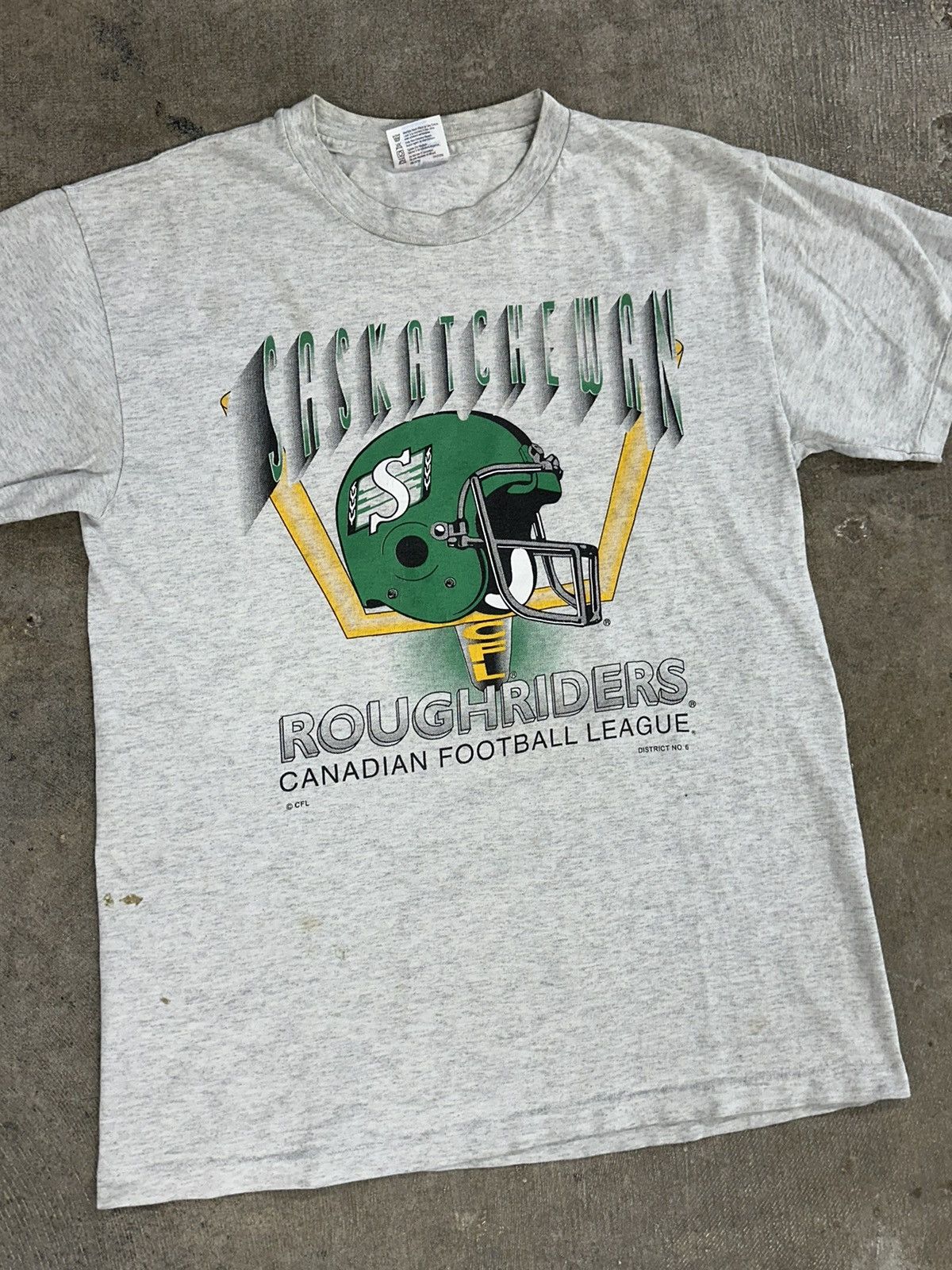NFL × Vintage Vintage 90s CFL Saskatchewan Rough Riders T-Shirt Size US M / EU 48-50 / 2 - 3 Thumbnail
