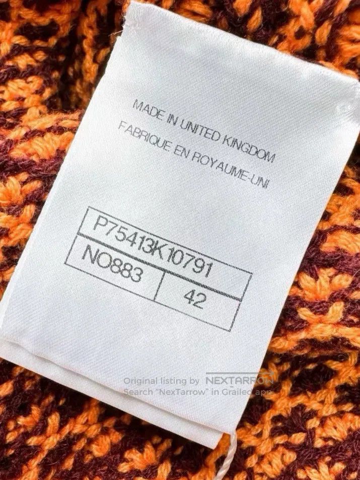 Chanel Chanel Orange and brown two-pocket long-sleeved knitted ca Size M / US 6-8 / IT 42-44 - 8 Thumbnail