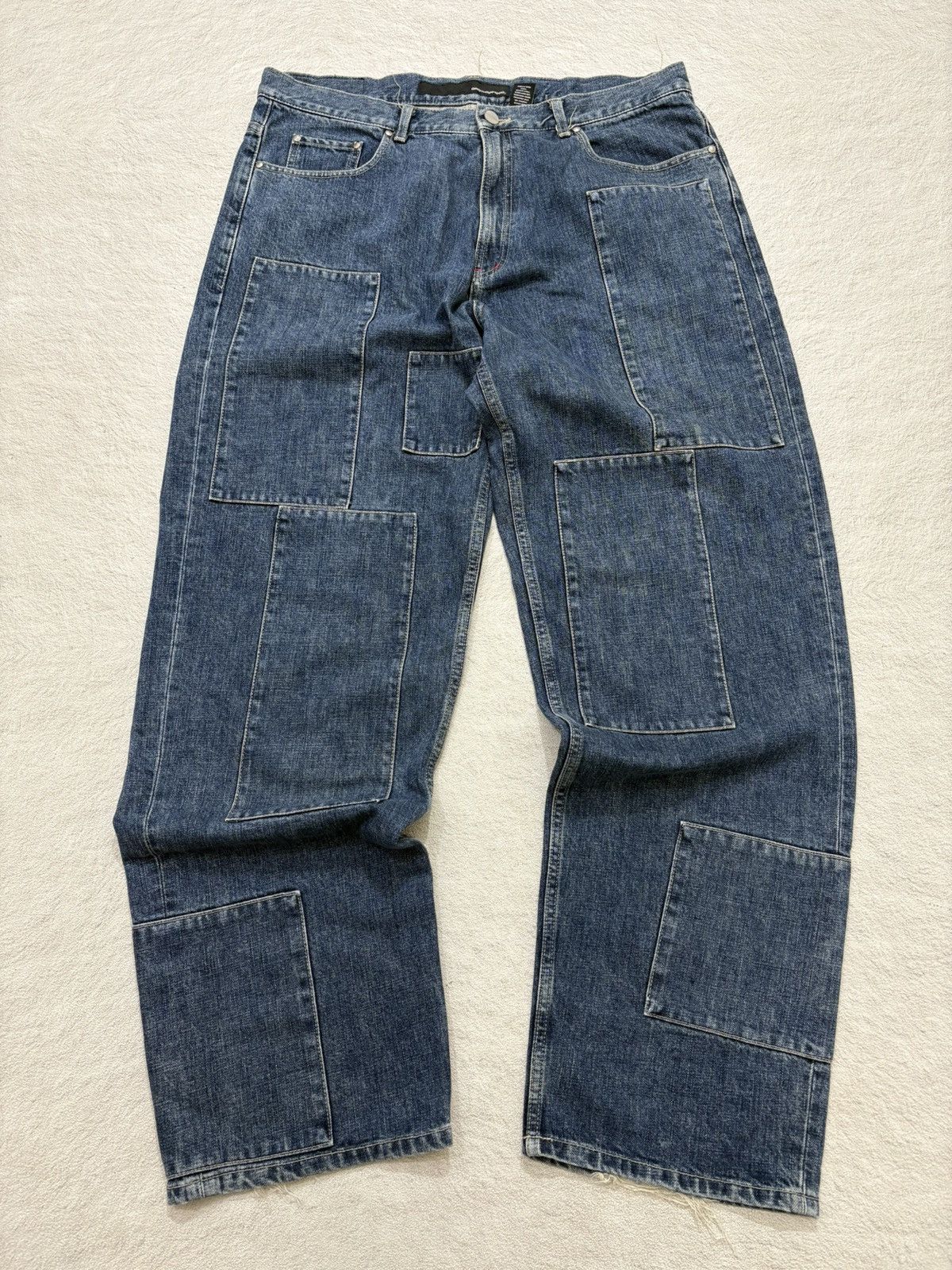 JNCO 2000s Brotherhood patchwork baggy denim y2k style Size US 38 / EU 54 - 1 Thumbnail