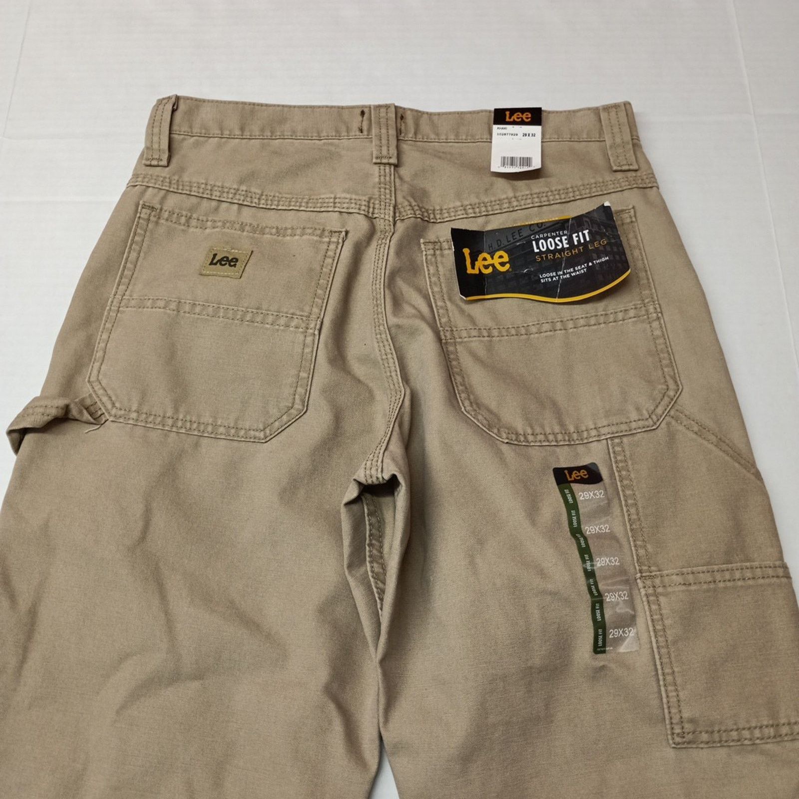 Lee Lee Mens Loose Straight Leg Carpenter Jeans Size 29x32 Beige Size US 29 - 7 Thumbnail