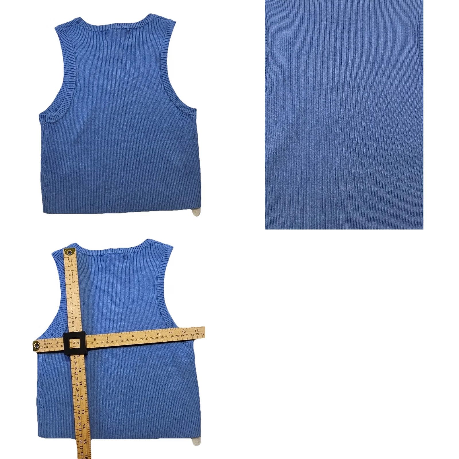 Vintage Love Tree Ribbed Knit Tank Top Lot 2 NWT Blue Pink Sleeveless Pullover Viscose Blend Women's Tank Top L Size L / US 10 / IT 46 - 9 Thumbnail
