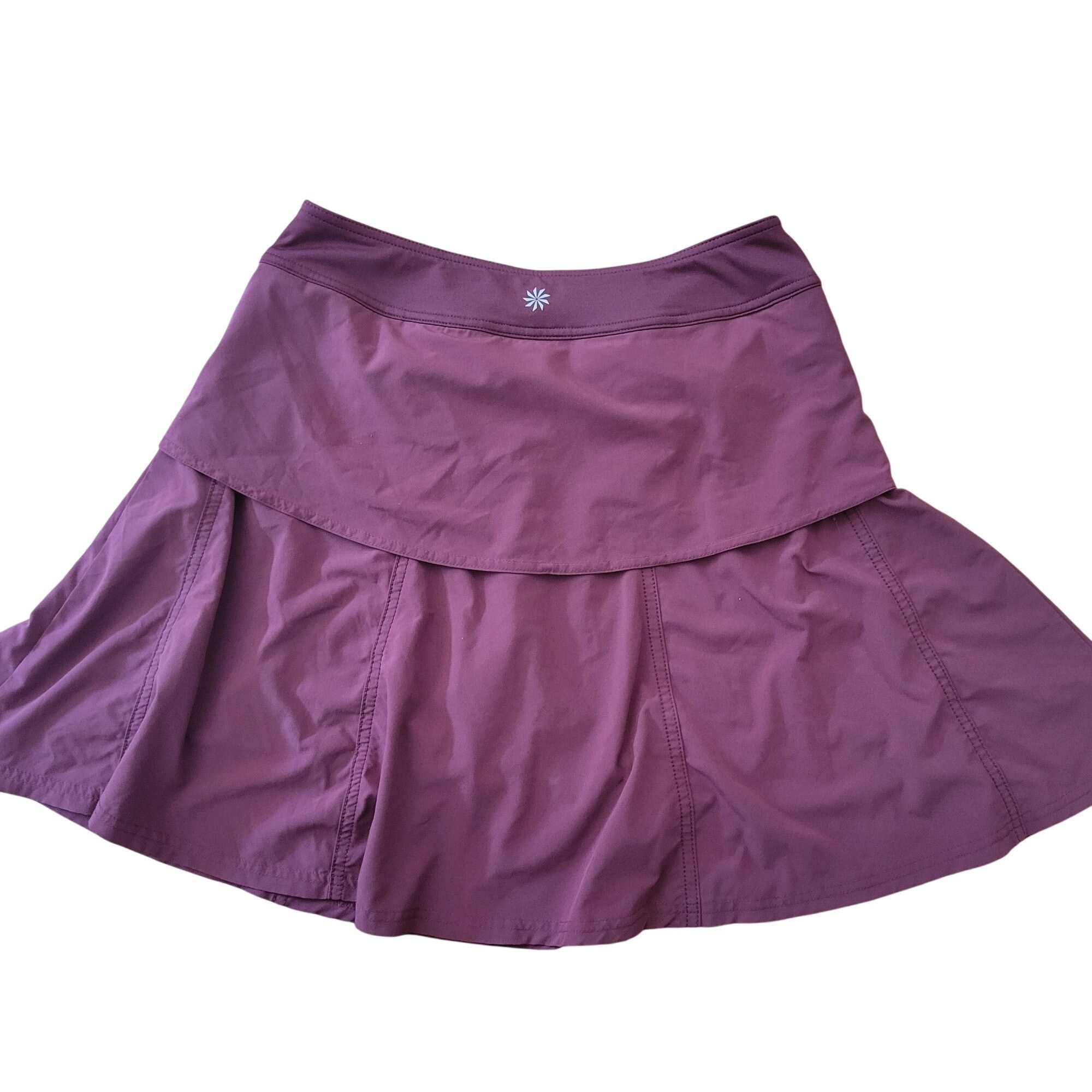 Athleta Athleta 4 Burgundy Athletic Skirt Ruched Pocket Athleisure W Size 27" / US 4 / IT 40 - 5 Thumbnail
