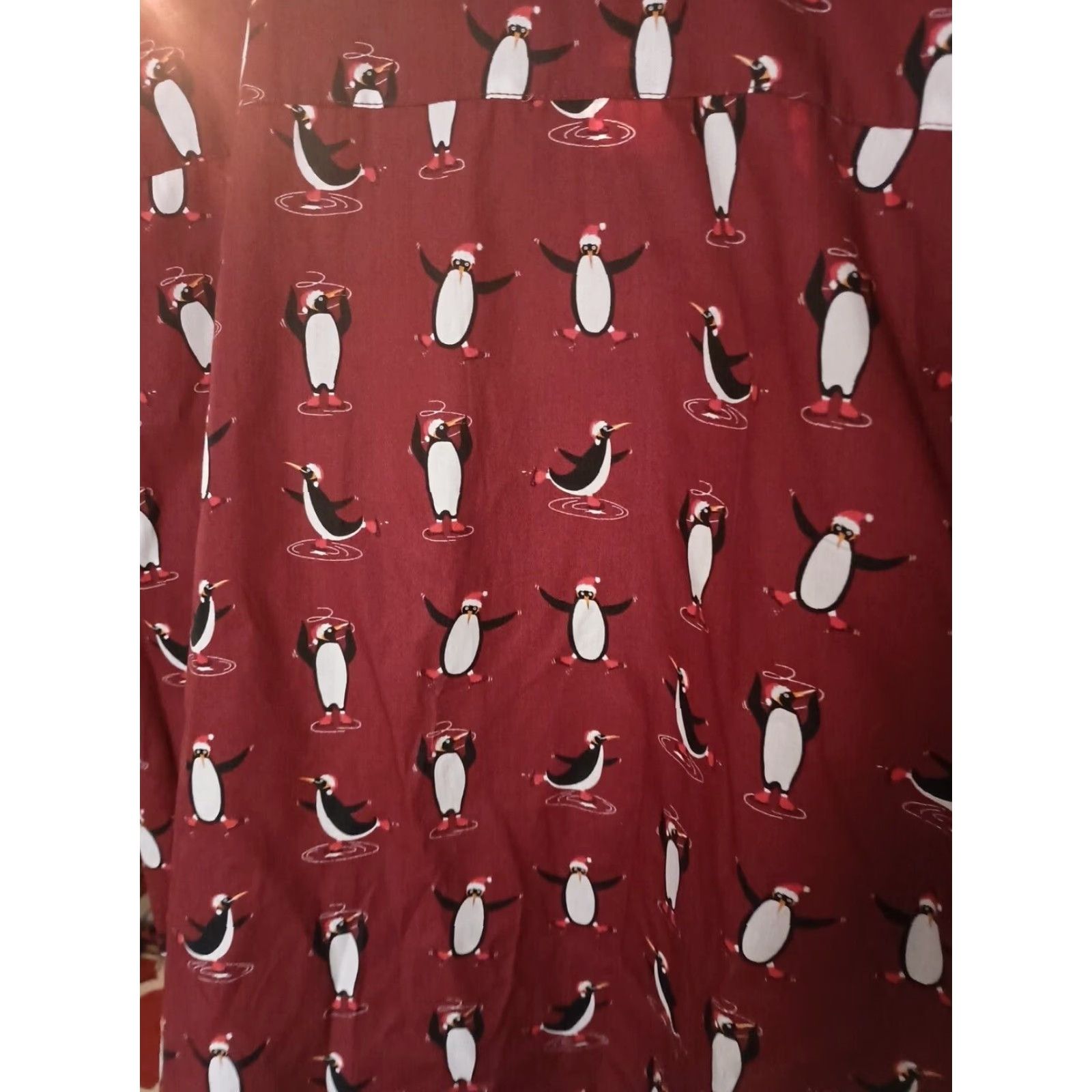 Primark Nwt Primark Button-Up Shirt Men L Short Sleeve Multicolor Christmas Penguin Cotton India Size US L / EU 52-54 / 3 - 5 Thumbnail