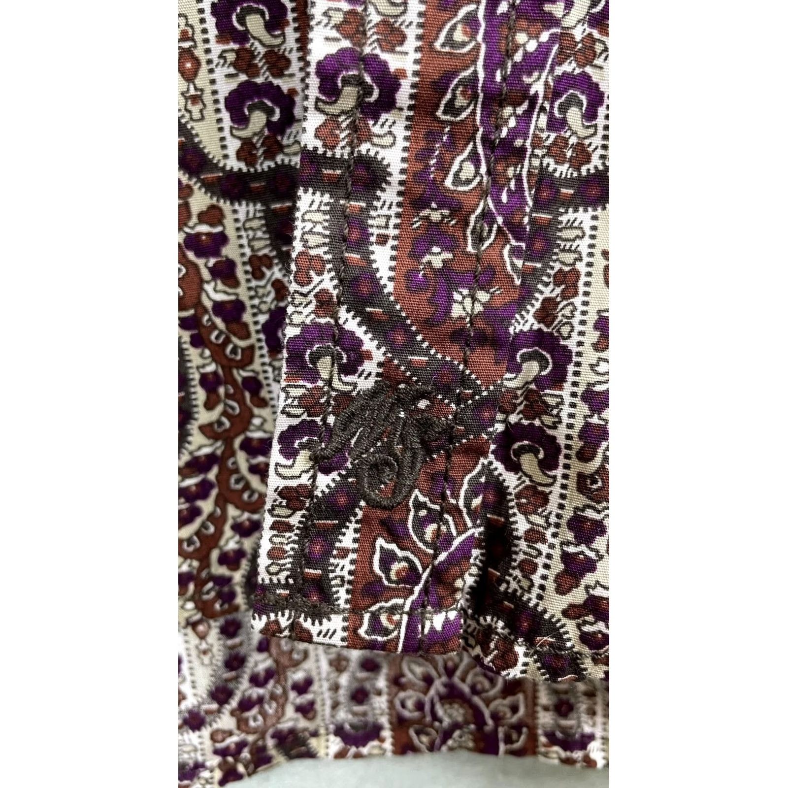 Vintage Moonshine Spirit Shirt Mens XL Rust Paisley Pearl Snap Sundays Best Brad Paisley Size US XL / EU 56 / 4 - 2 Thumbnail